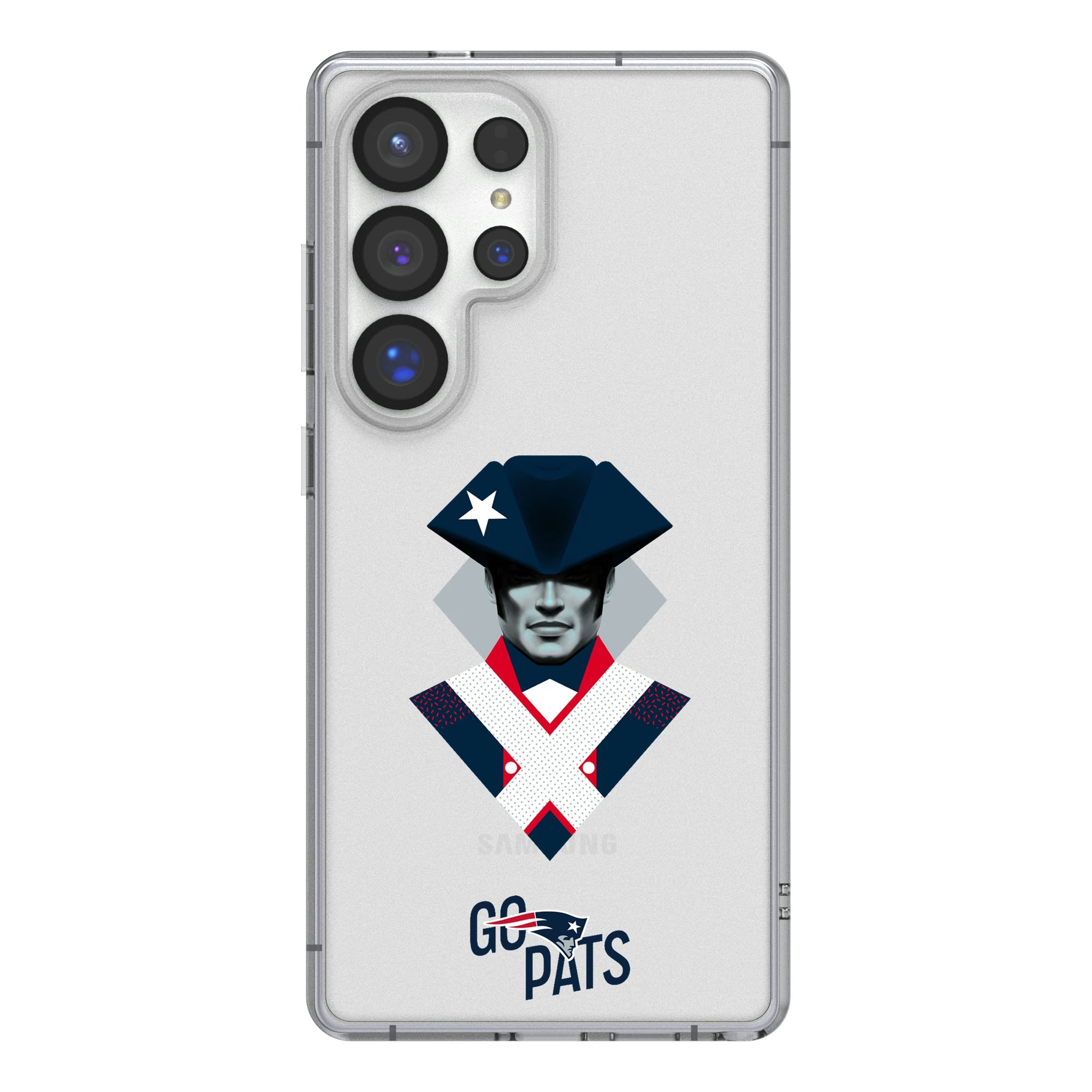 New England Patriots Deco Galaxy Clear Phone Case for Samsung Galaxy