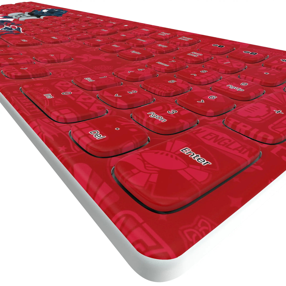 New England Patriots Deco KKB605 Curved Wireless Keyboard - Detail
