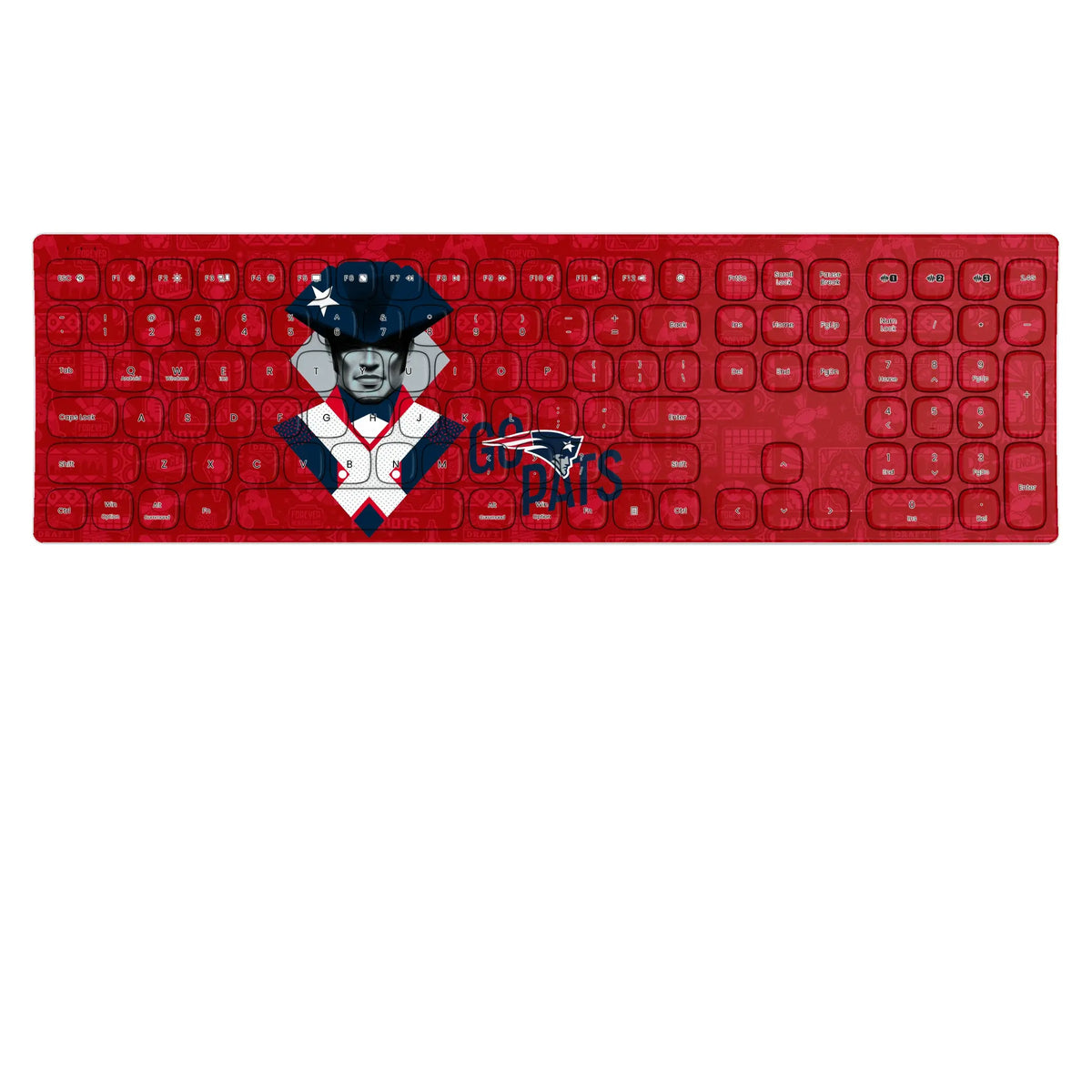New England Patriots Deco KKB605 Curved Wireless Keyboard
