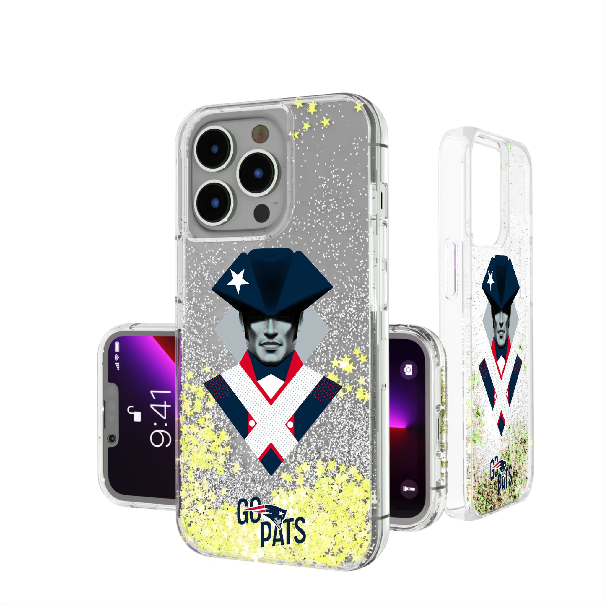 New England Patriots Deco iPhone Glitter Phone Case for Apple iPhone