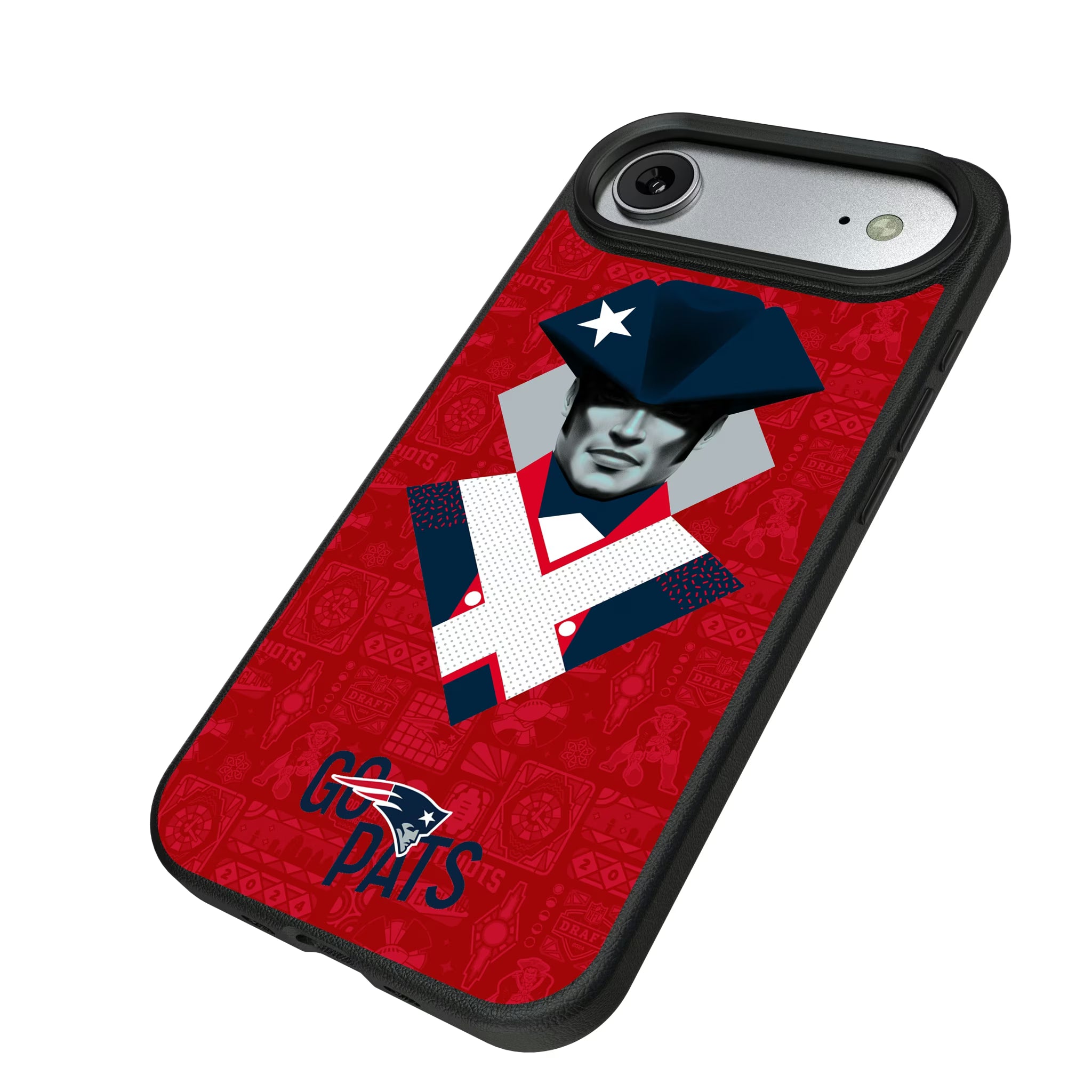 New England Patriots Deco iPhone MagSafe Compatible Phone Case for Apple iPhone - Isometric View#Device_iPhone Air