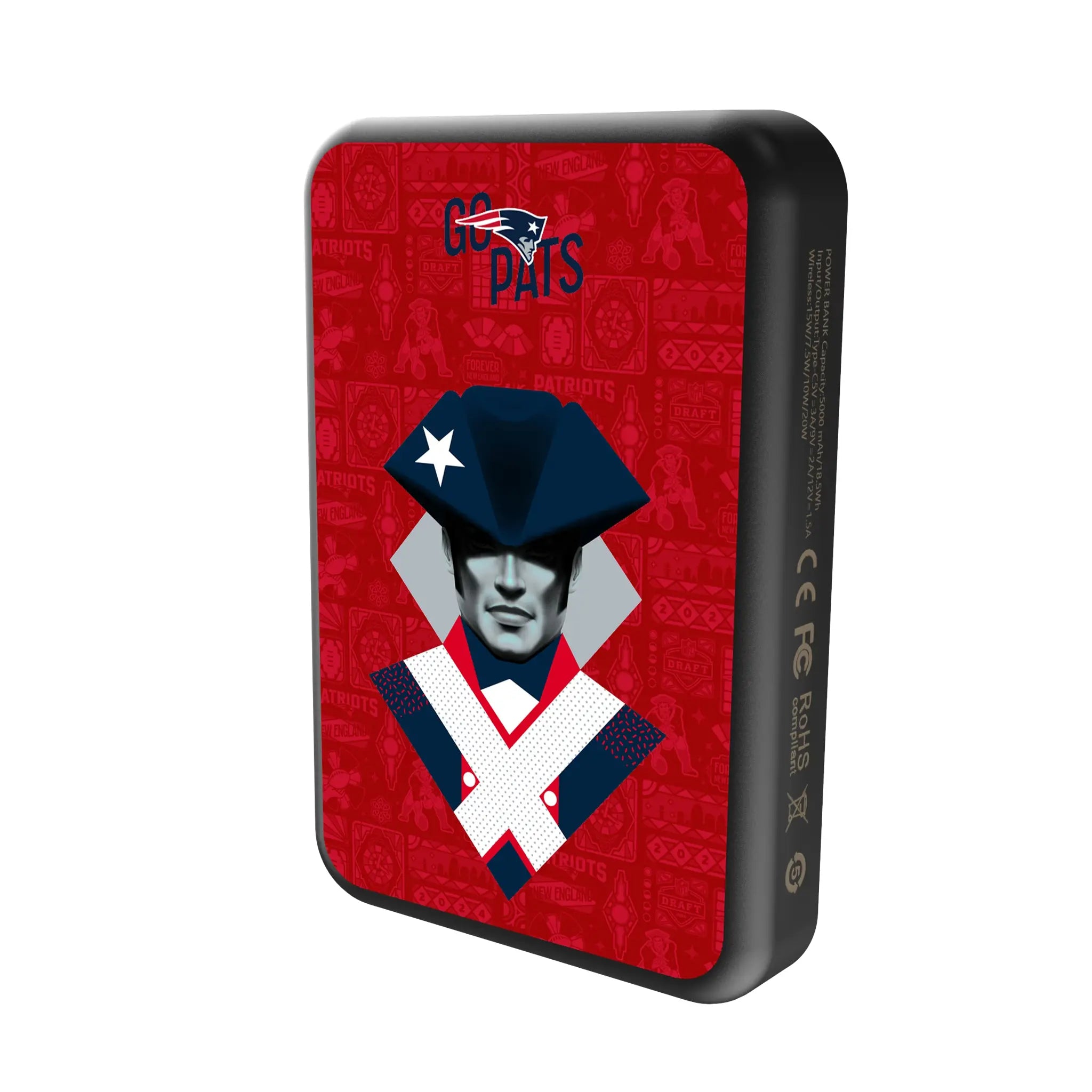 New England Patriots Deco Wireless Mag Power Bank