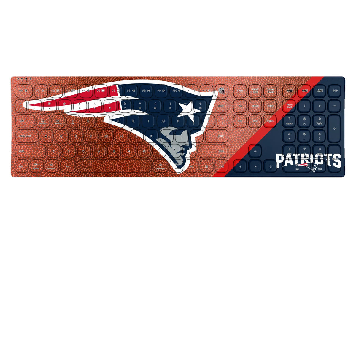 New England Patriots Football KKB605 Curved Wireless Keyboard