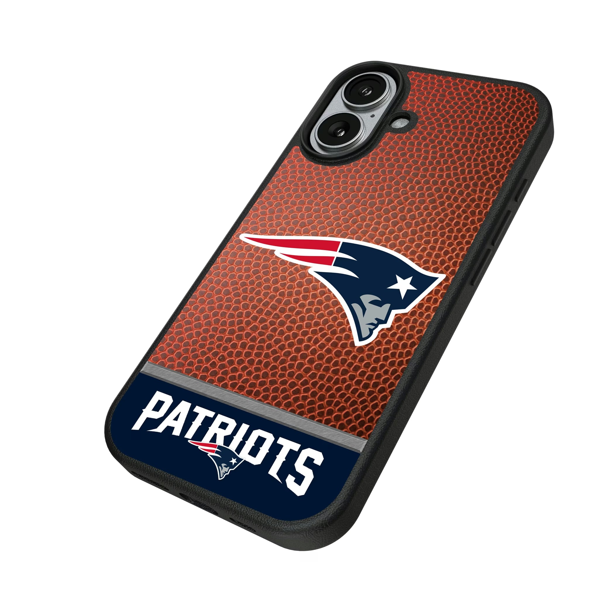 New England Patriots Football Wordmark iPhone MagSafe Compatible Phone Case for Apple iPhone - Isometric View#Device_iPhone 17