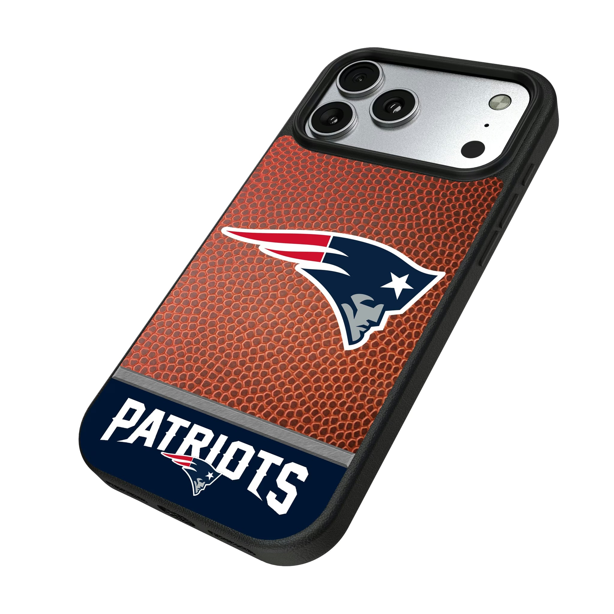 New England Patriots Football Wordmark iPhone MagSafe Compatible Phone Case for Apple iPhone - Isometric View#Device_iPhone 17 Pro Max