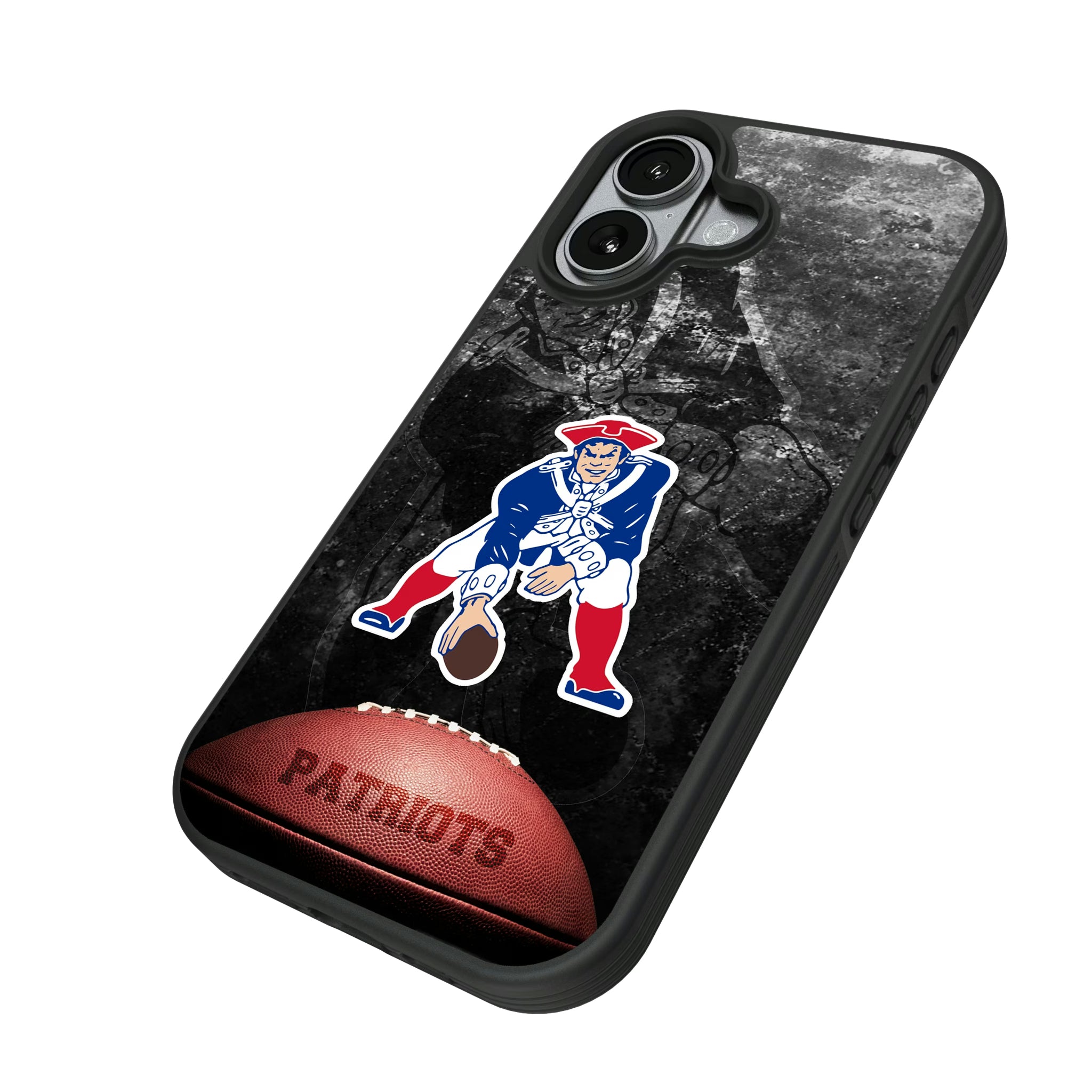 New England Patriots Historic Collection Legendary iPhone Bump Phone Case for Apple iPhone - Isometric View#Device_iPhone 17