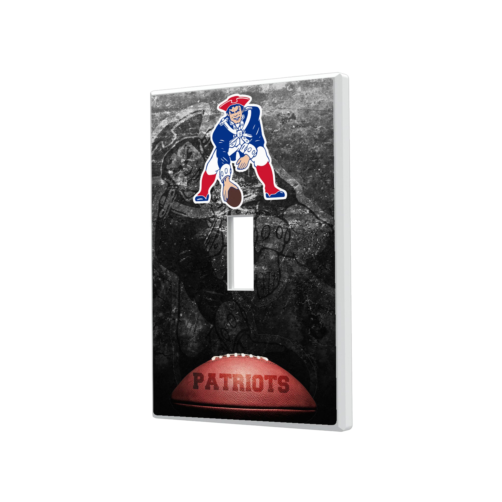 New England Patriots Historic Collection Legendary Hidden-Screw Light Switch Plate#Style_Single Toggle