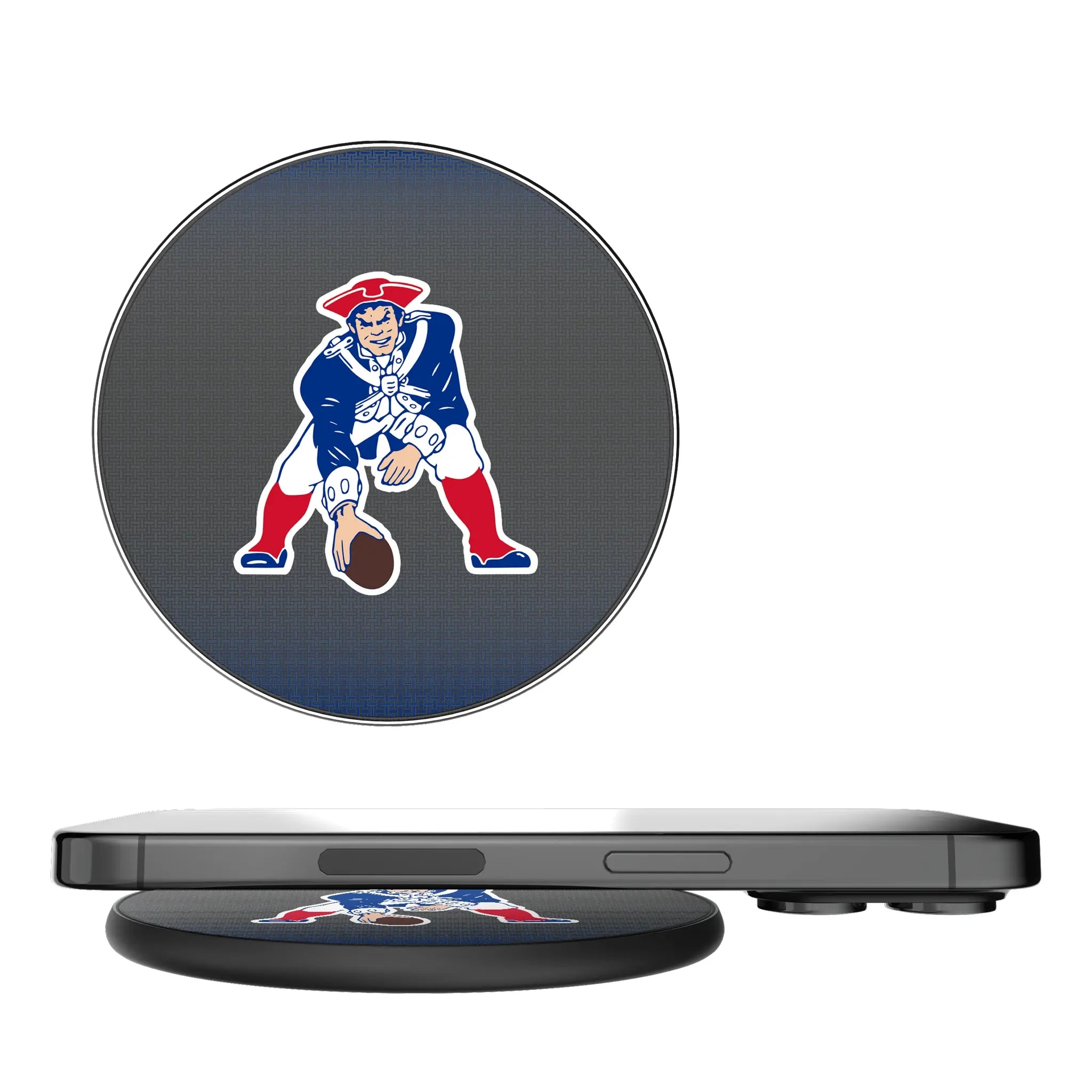 New England Patriots Historic Collection Linen 15-Watt Wireless Charger