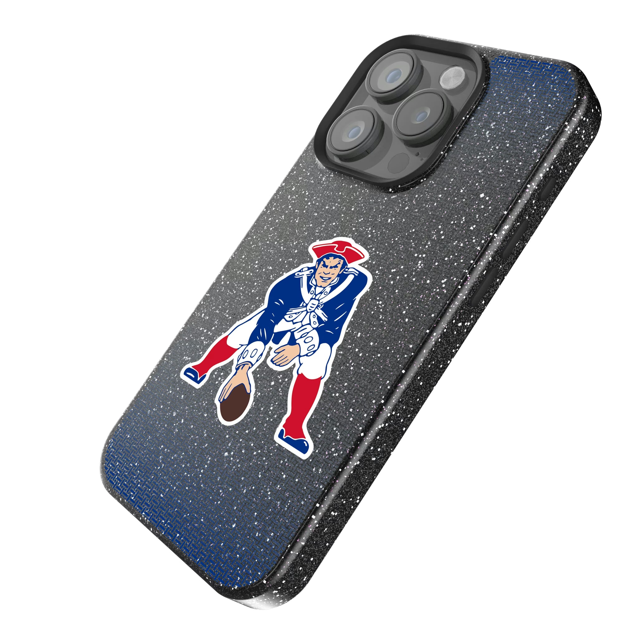 New England Patriots Historic Collection Linen iPhone Bling Phone Case for Apple iPhone - Isometric View