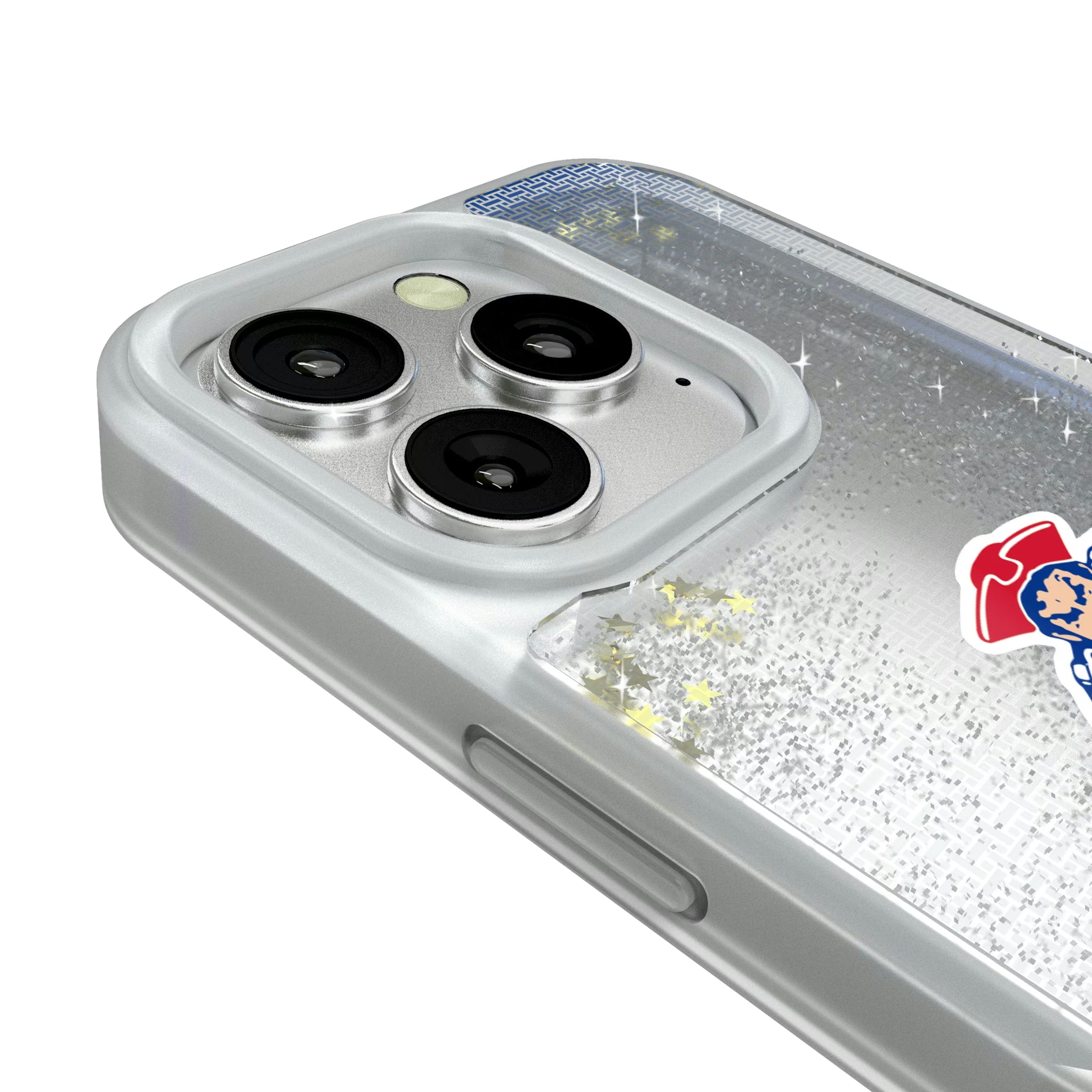 New England Patriots Historic Collection Linen iPhone Glitter Phone Case for Apple iPhone - Detail#Device_iPhone 16 Pro