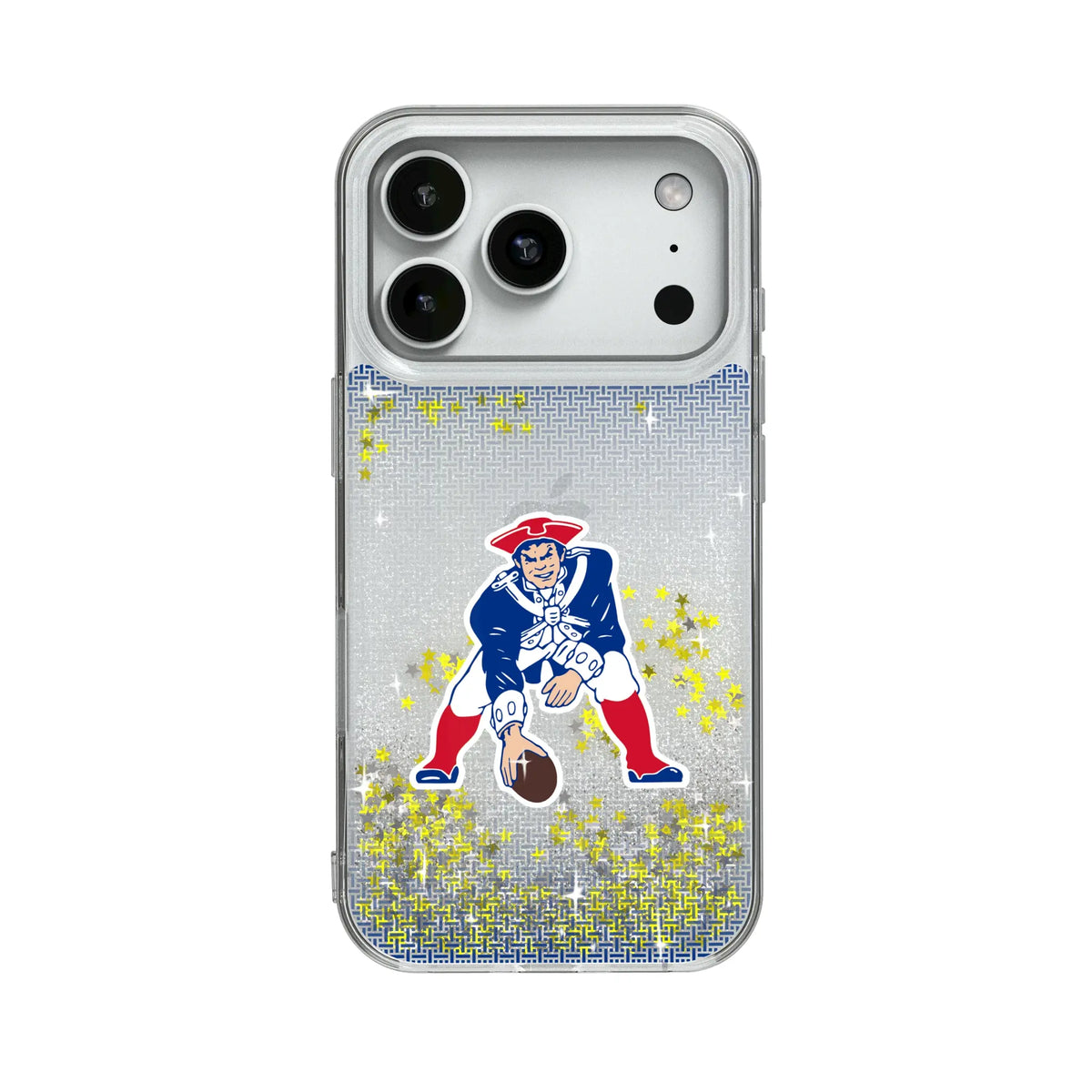 New England Patriots Historic Collection Linen Glitter Phone Case for Apple iPhone