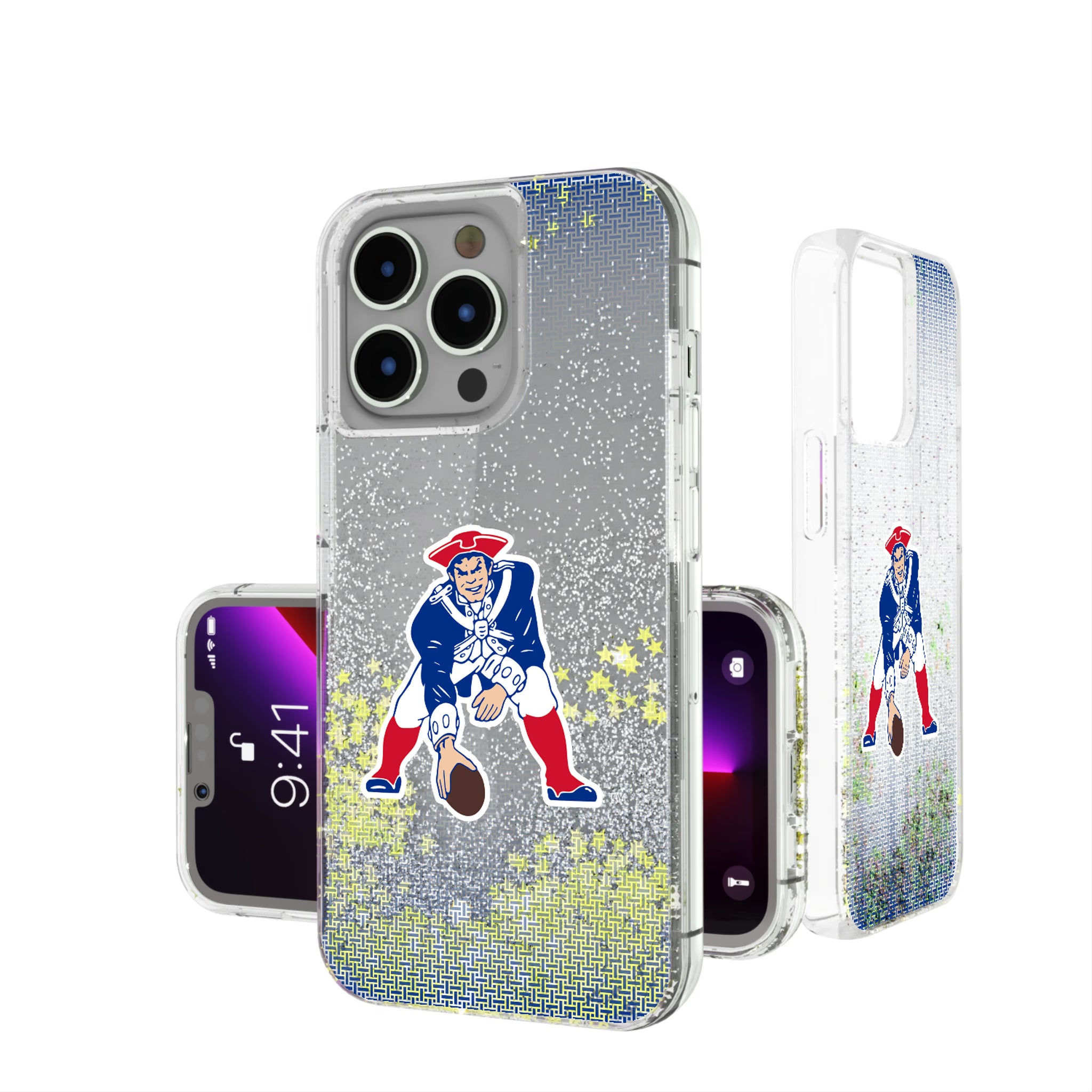 New England Patriots Historic Collection Linen iPhone Glitter Phone Case for Apple iPhone
