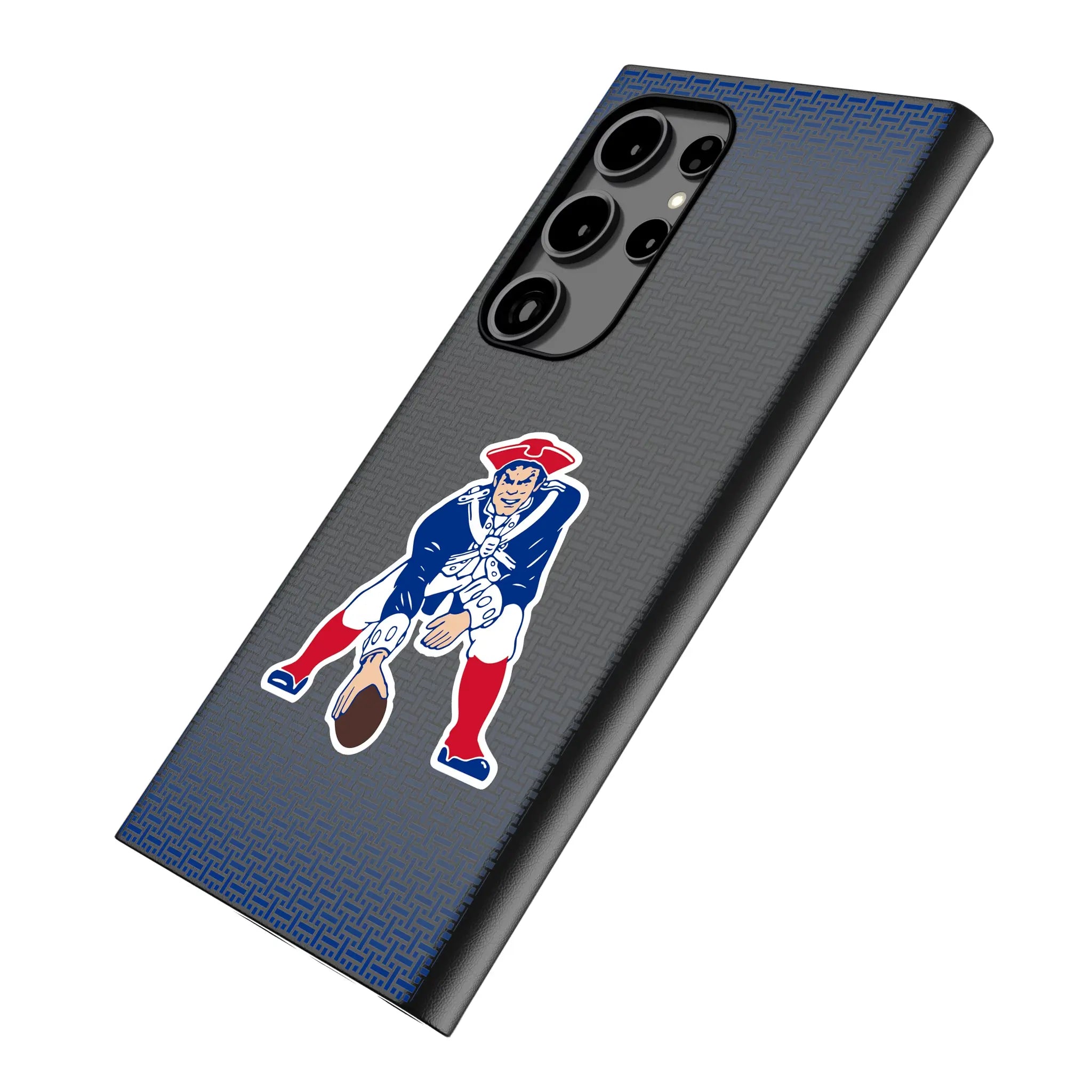 New England Patriots Historic Collection Linen Galaxy MagSafe Compatible Phone Case for Samsung Galaxy - Isometric View