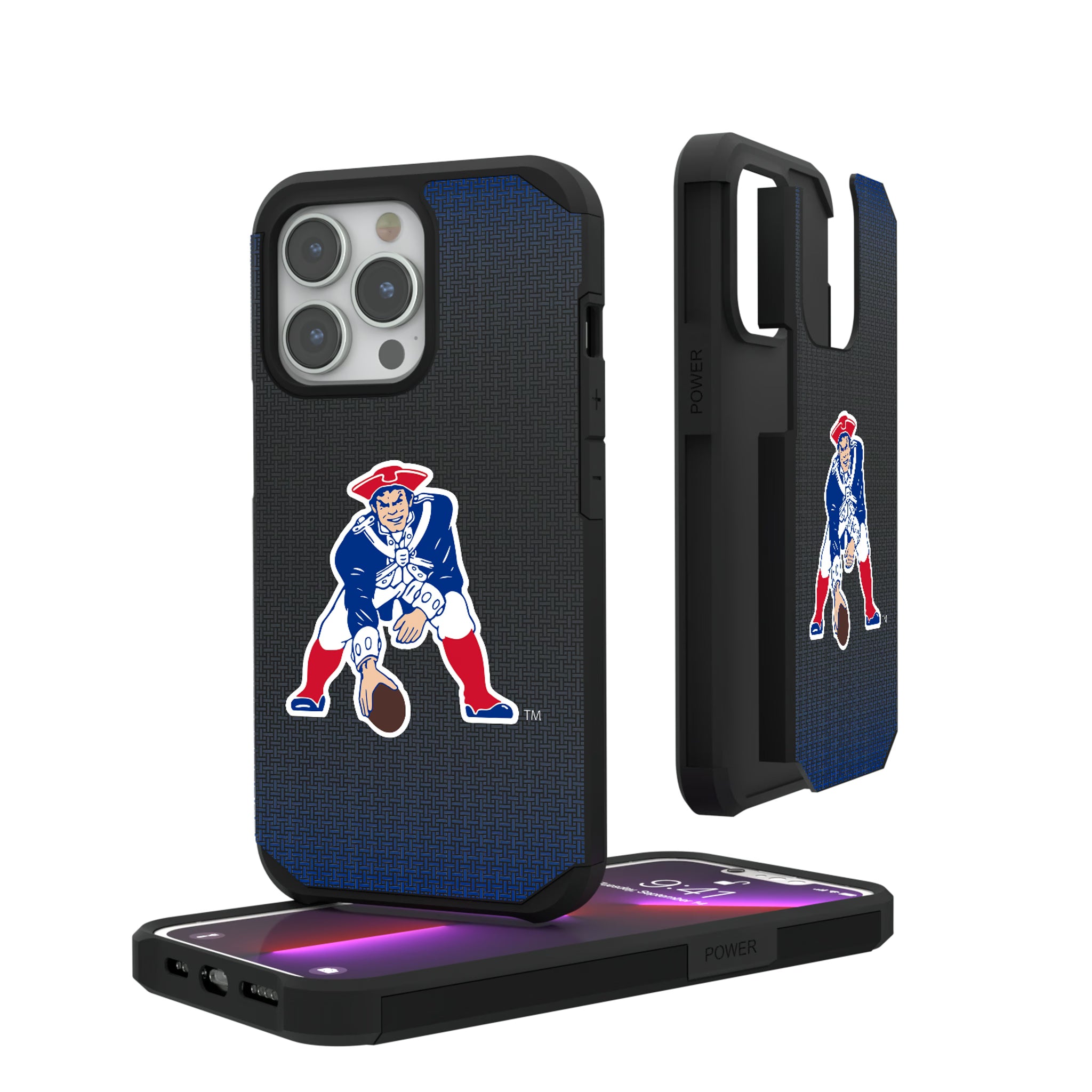 New England Patriots Historic Collection Linen iPhone Rugged Phone Case for Apple iPhone#Device_iPhone 13 Pro