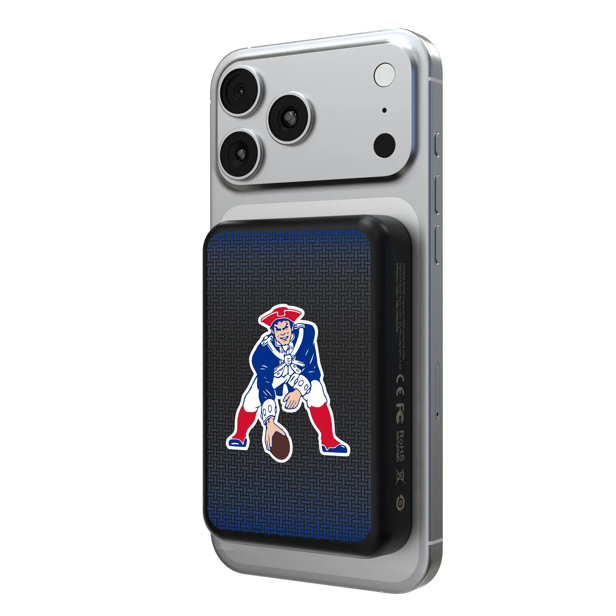 New England Patriots Historic Collection Linen Wireless Mag Power Bank