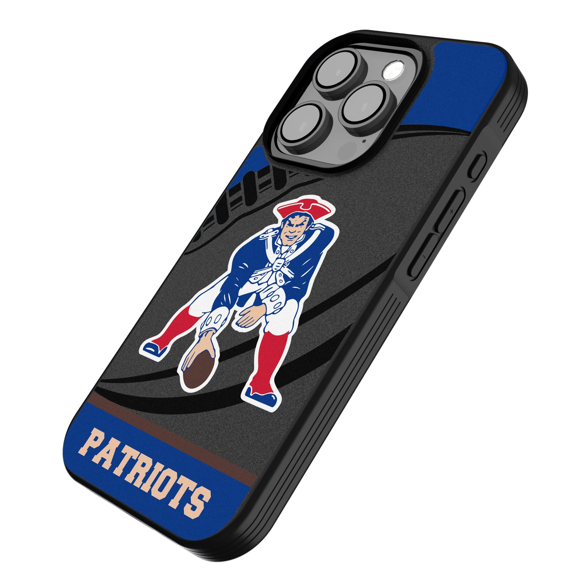 New England Patriots Historic Collection Passtime iPhone Bump Phone Case for Apple iPhone - Isometric View
