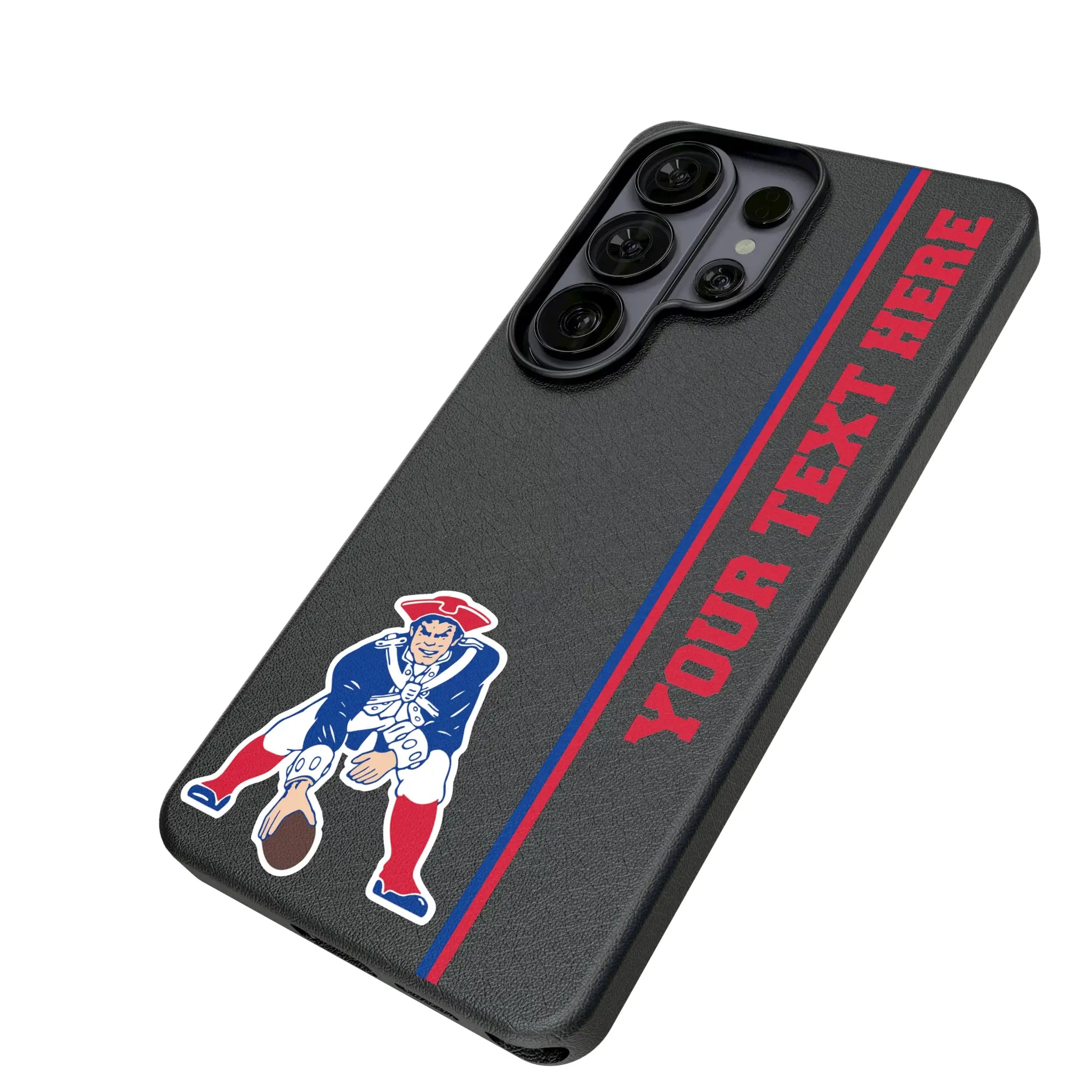New England Patriots Historic Collection Personalized Sidebard Galaxy MagSafe Compatible Phone Case for Samsung Galaxy - Isometric View#Device_Galaxy S26 Ultra