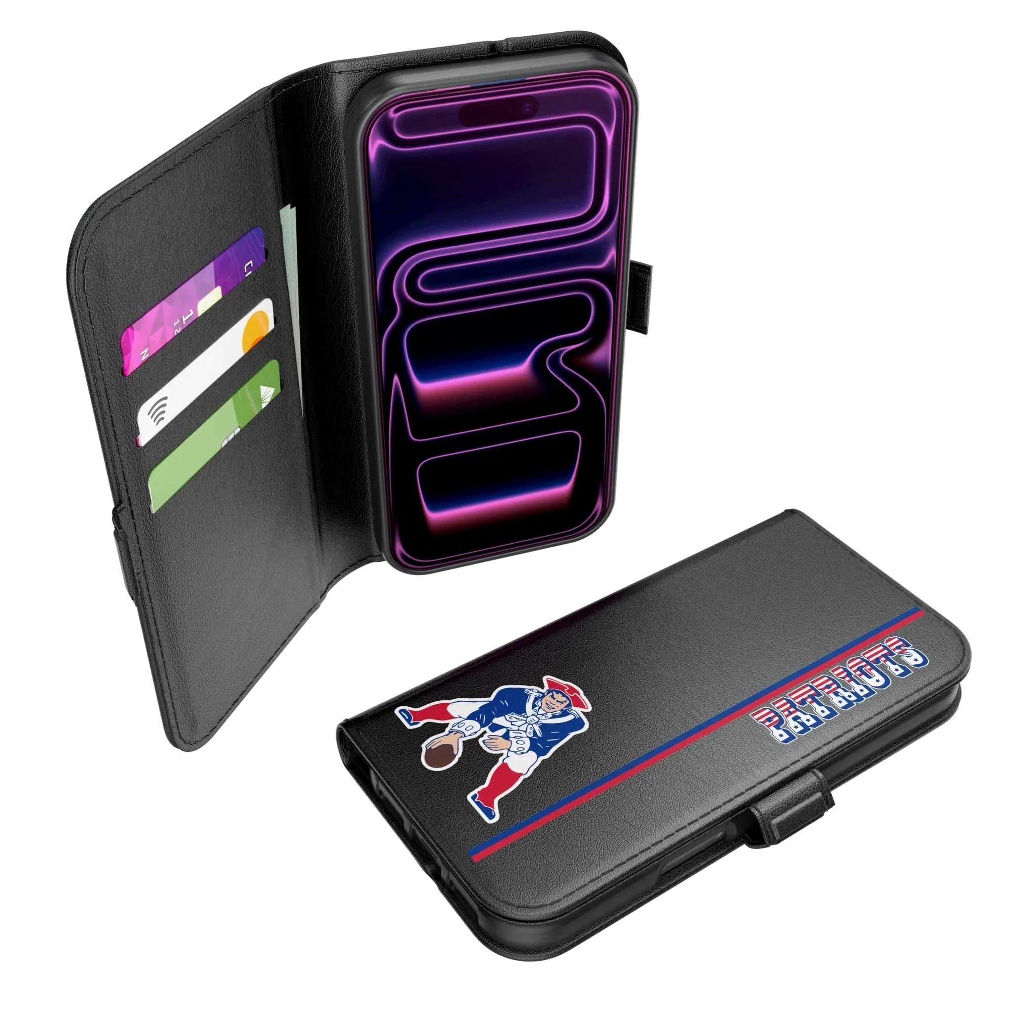 New England Patriots Historic Collection Sidebar iPhone Folio Phone Case for Apple iPhone#Device_iPhone 17 Pro