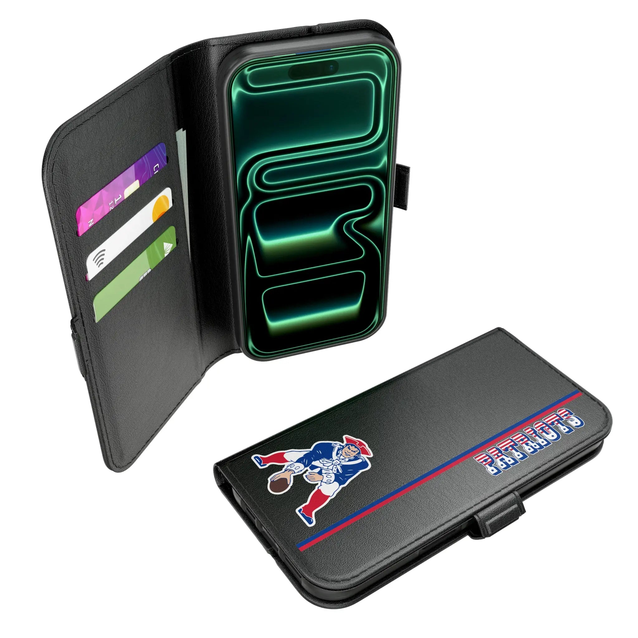 New England Patriots Historic Collection Sidebar iPhone Folio Phone Case for Apple iPhone#Device_iPhone 17