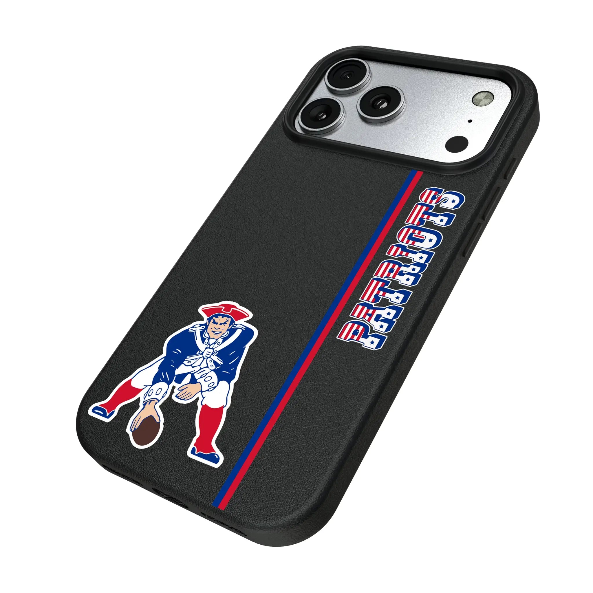 New England Patriots Historic Collection Sidebar iPhone MagSafe Compatible Phone Case for Apple iPhone - Isometric View#Device_iPhone 17 Pro Max