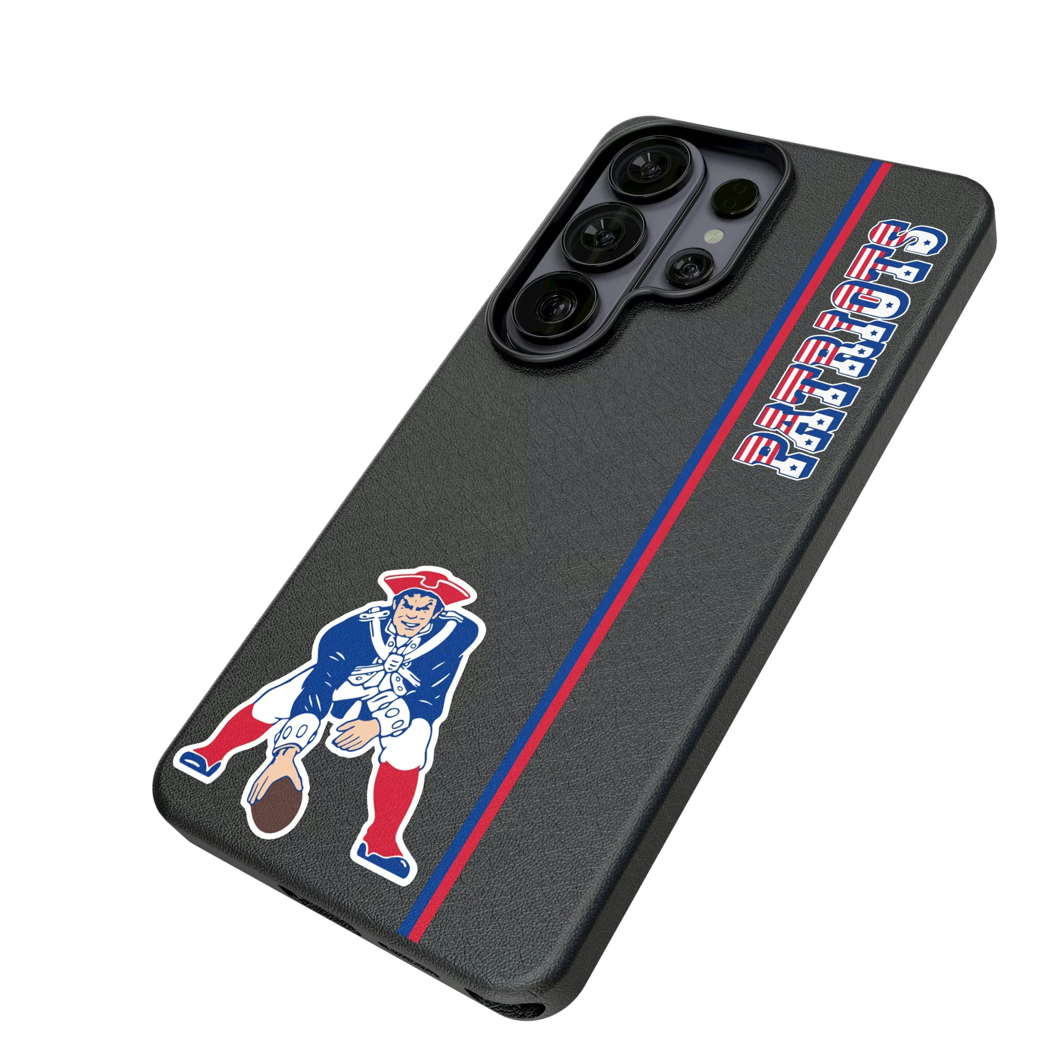 New England Patriots Historic Collection Sidebar Galaxy MagSafe Compatible Phone Case for Samsung Galaxy - Isometric View#Device_Galaxy S26 Ultra