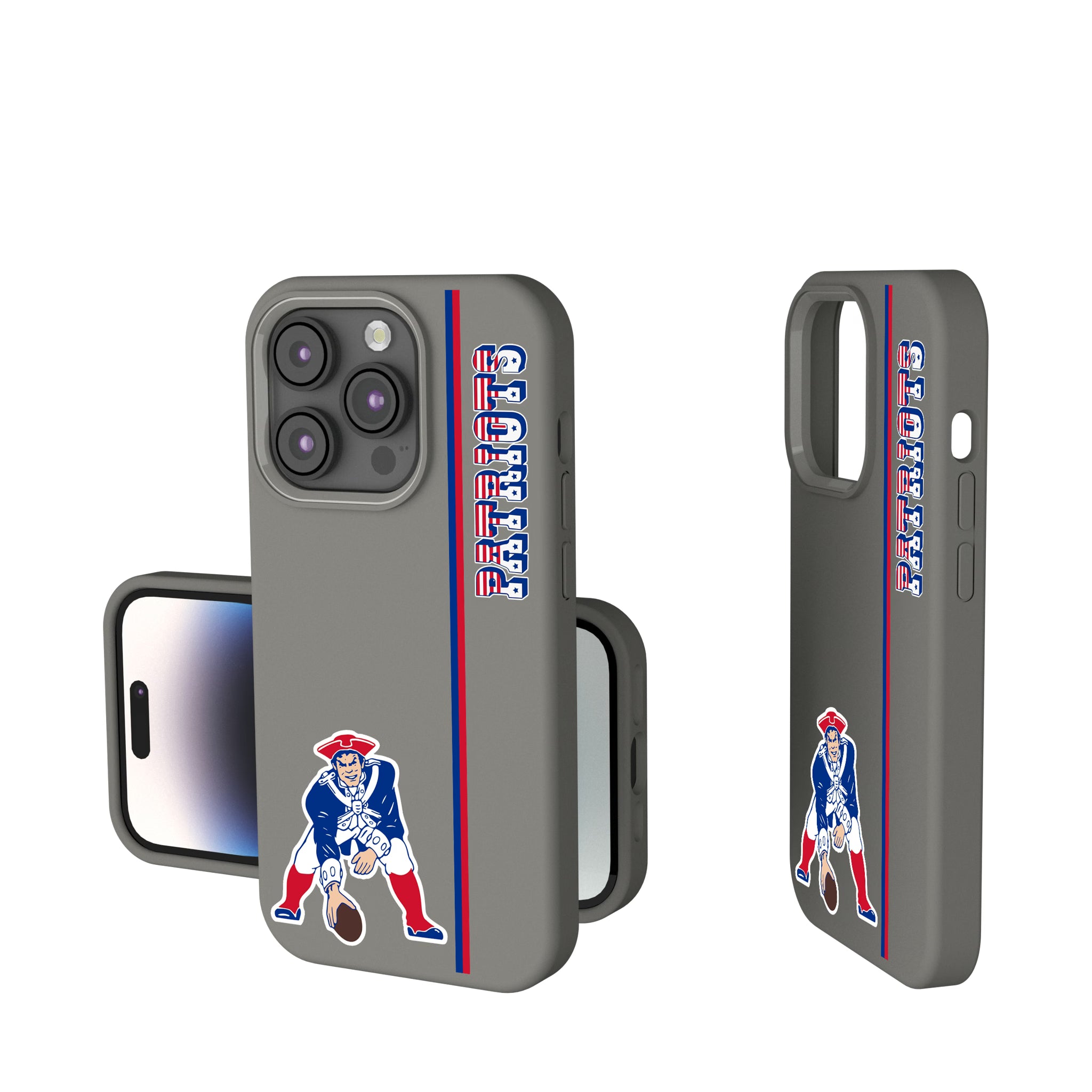 New England Patriots Historic Collection Sidebar iPhone Soft Touch Phone Case for Apple iPhone