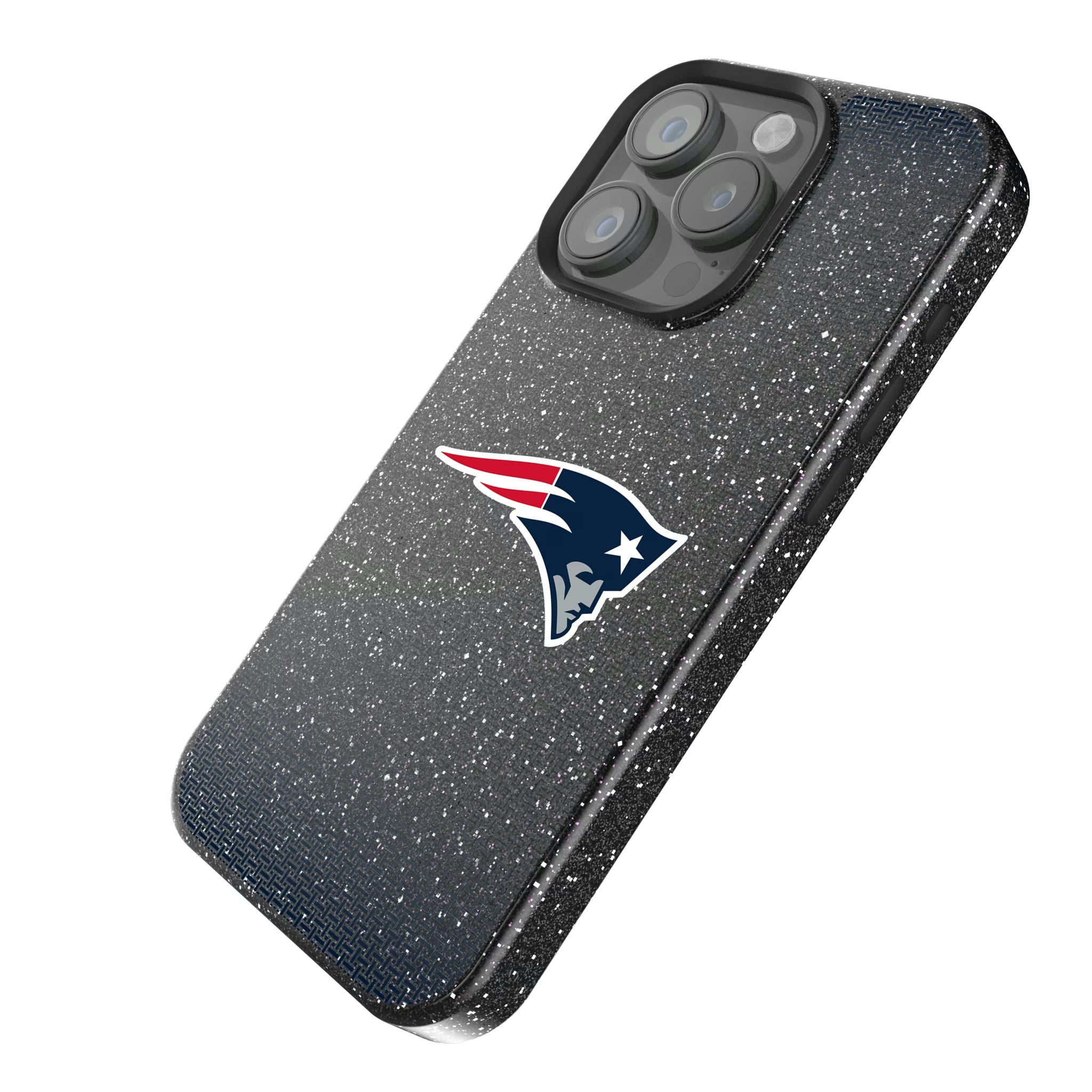 New England Patriots Linen iPhone Bling Phone Case for Apple iPhone - Isometric View