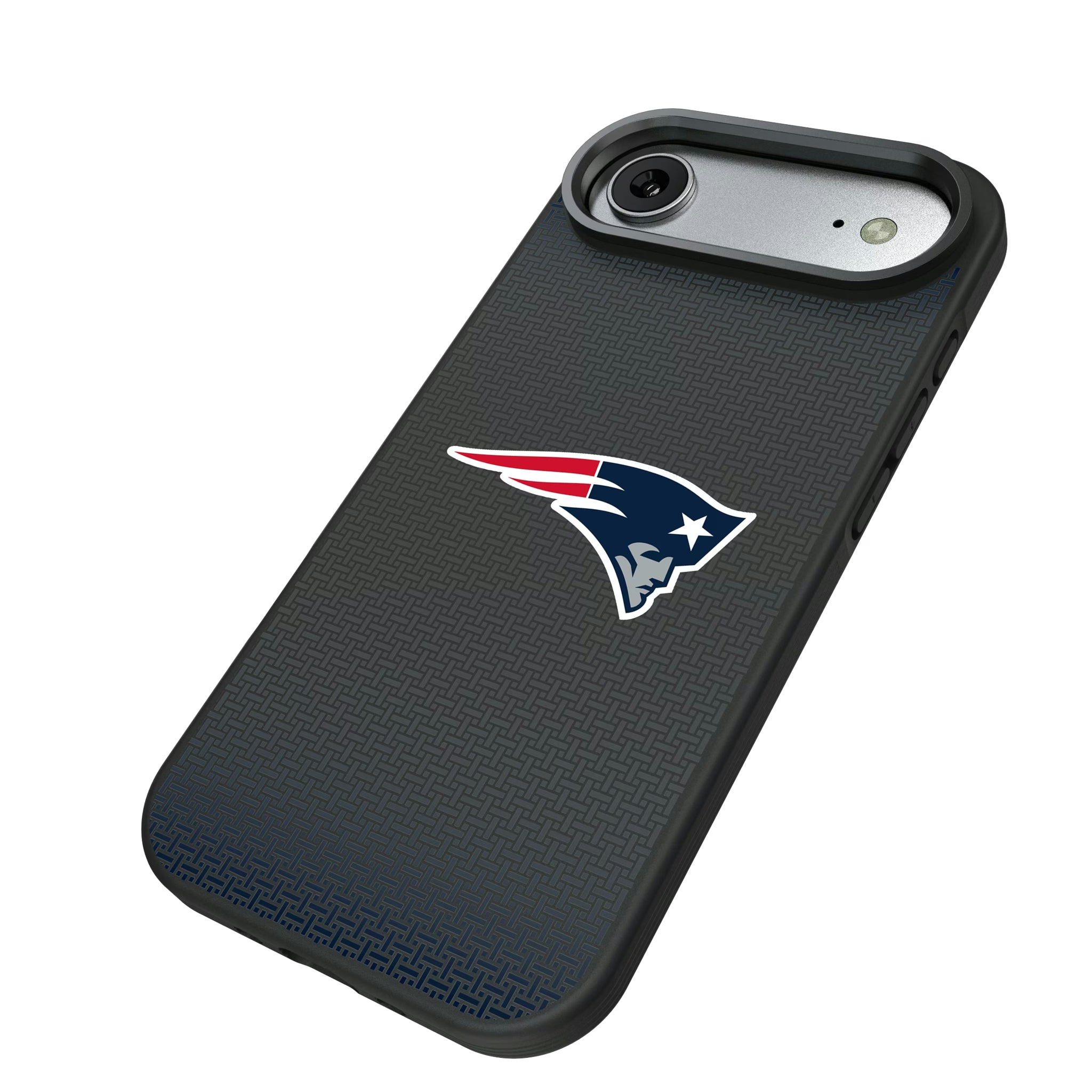 New England Patriots Linen iPhone Bump Phone Case for Apple iPhone - Isometric View#Device_iPhone Air