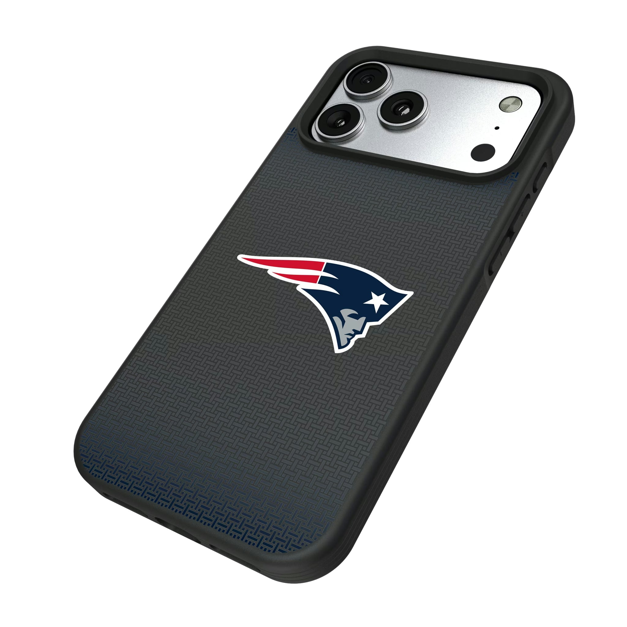 New England Patriots Linen iPhone Bump Phone Case for Apple iPhone - Isometric View#Device_iPhone 17 Pro Max