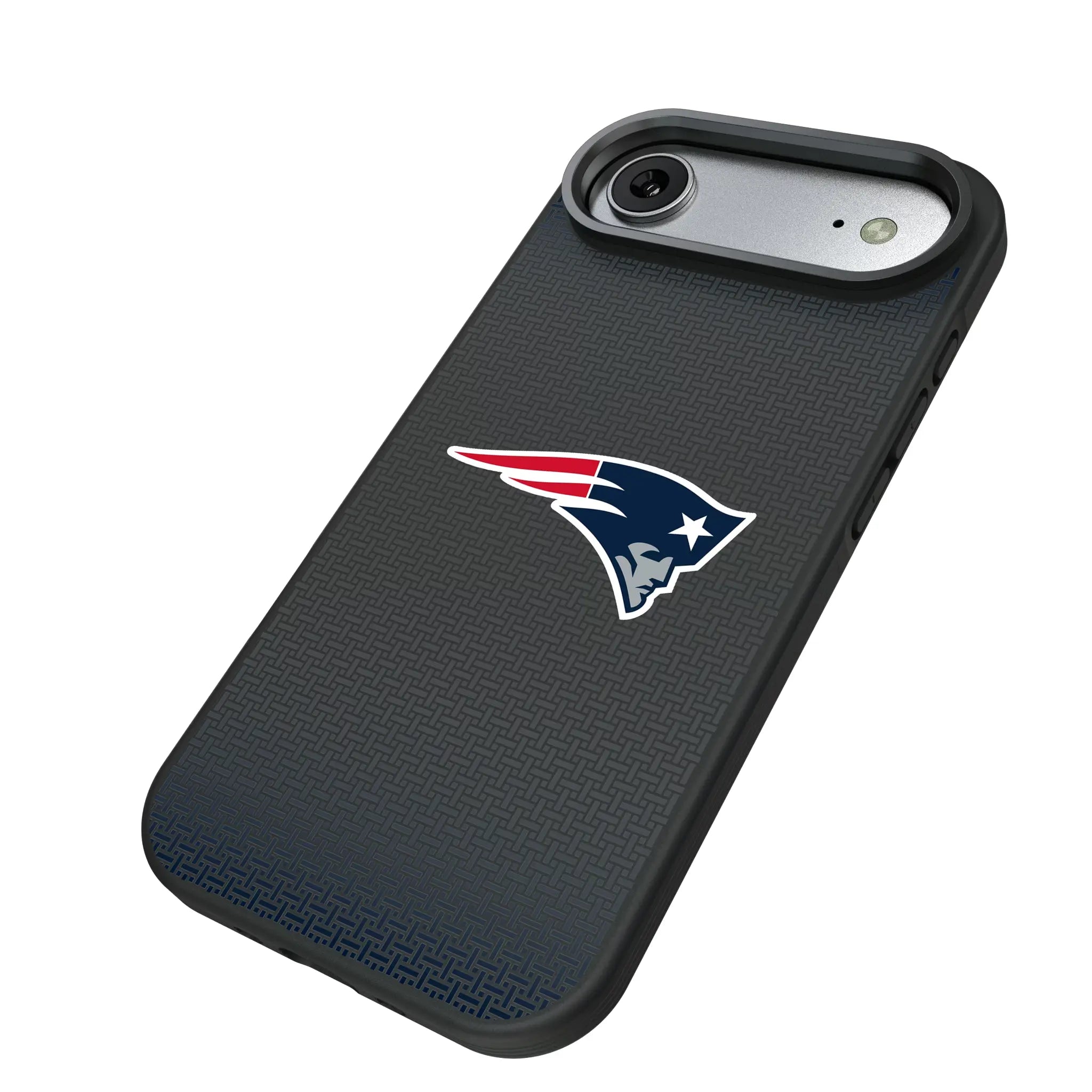 New England Patriots Linen iPhone Bump Phone Case for Apple iPhone - Isometric View#Device_iPhone Air
