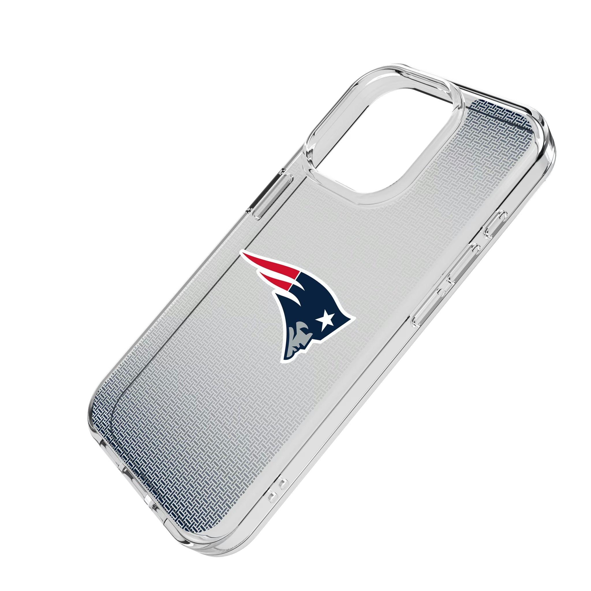 New England Patriots Linen iPhone Clear Phone Case for Apple iPhone - Isometric View