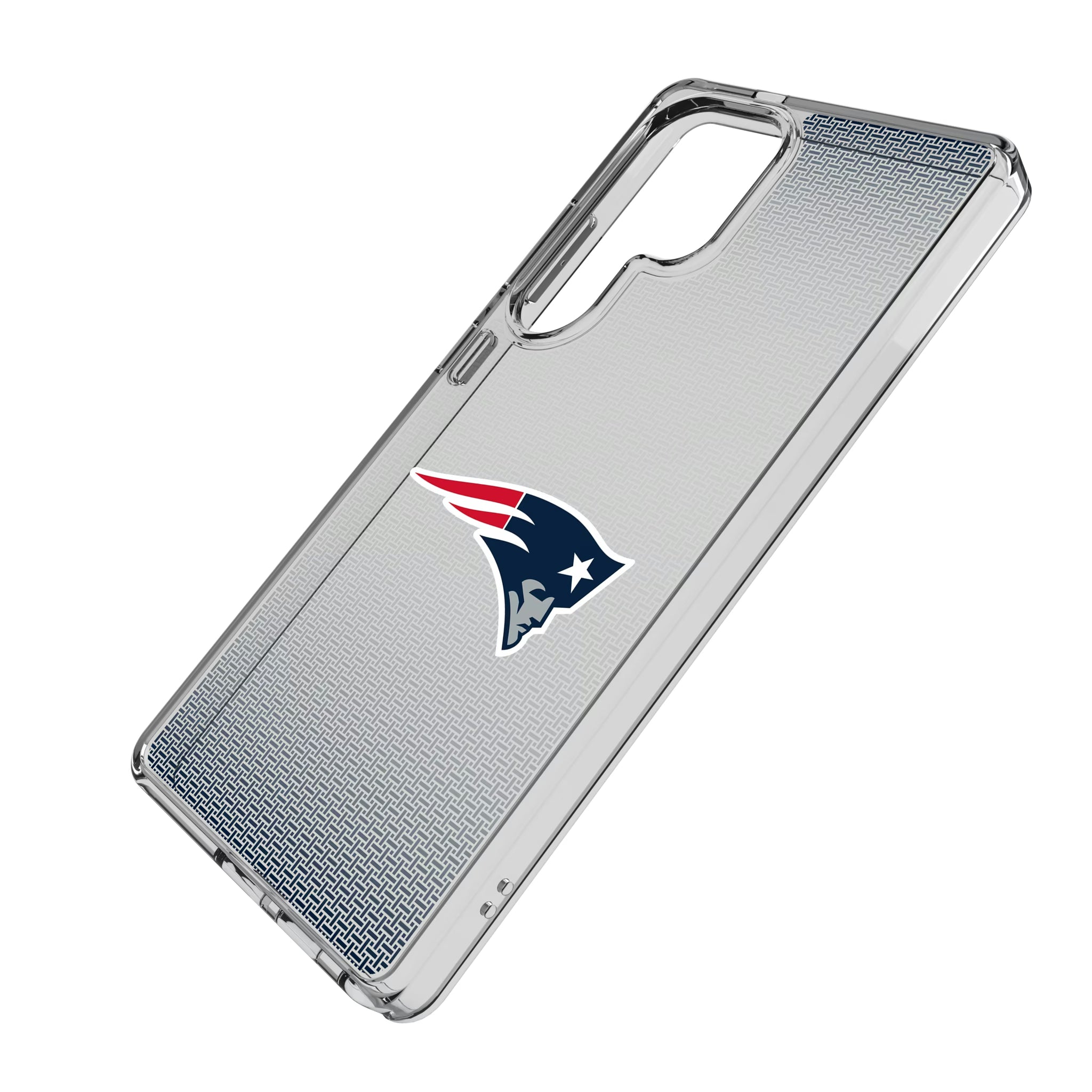 New England Patriots Linen Galaxy Clear Phone Case for Samsung Galaxy - Isometric View