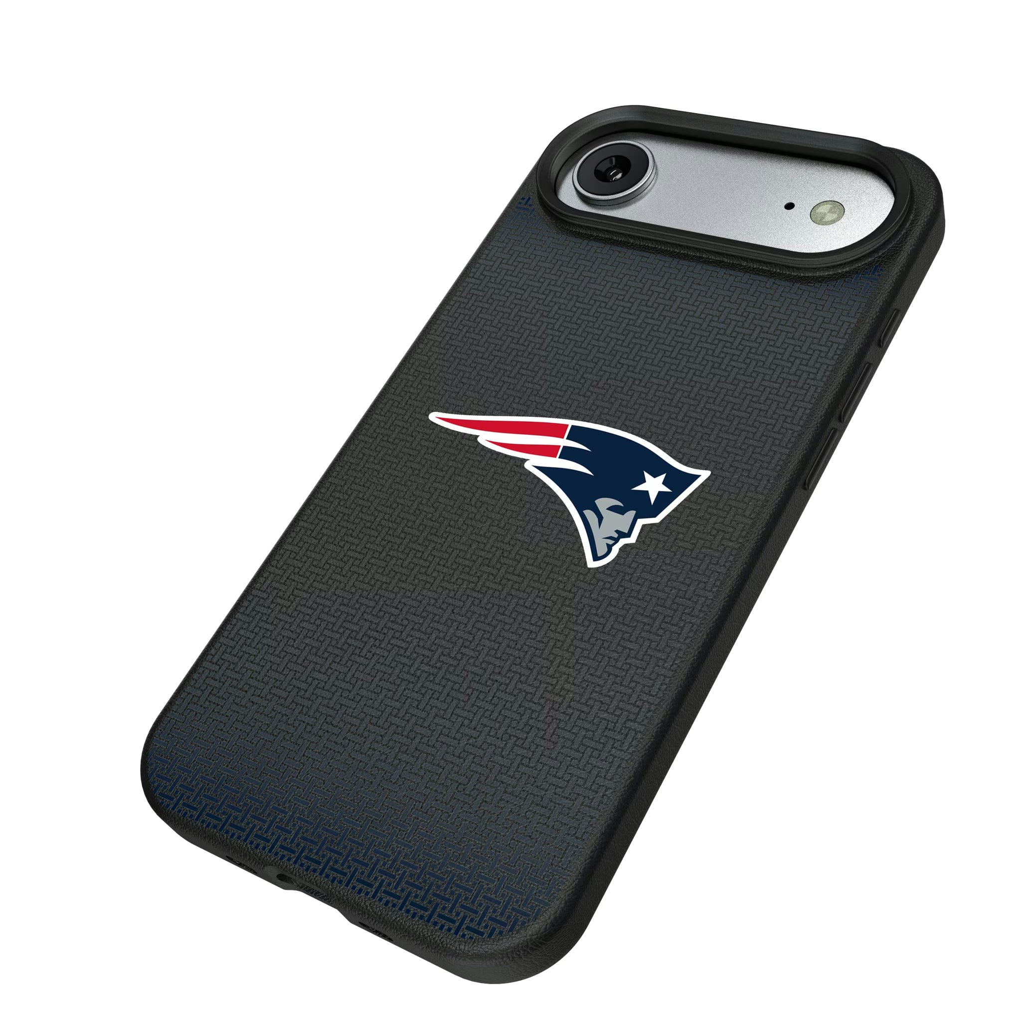 New England Patriots Linen iPhone MagSafe Compatible Phone Case for Apple iPhone - Isometric View#Device_iPhone Air