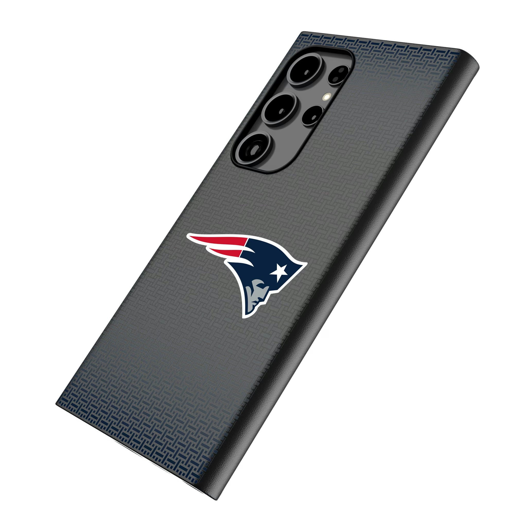 New England Patriots Linen Galaxy MagSafe Compatible Phone Case for Samsung Galaxy - Isometric View