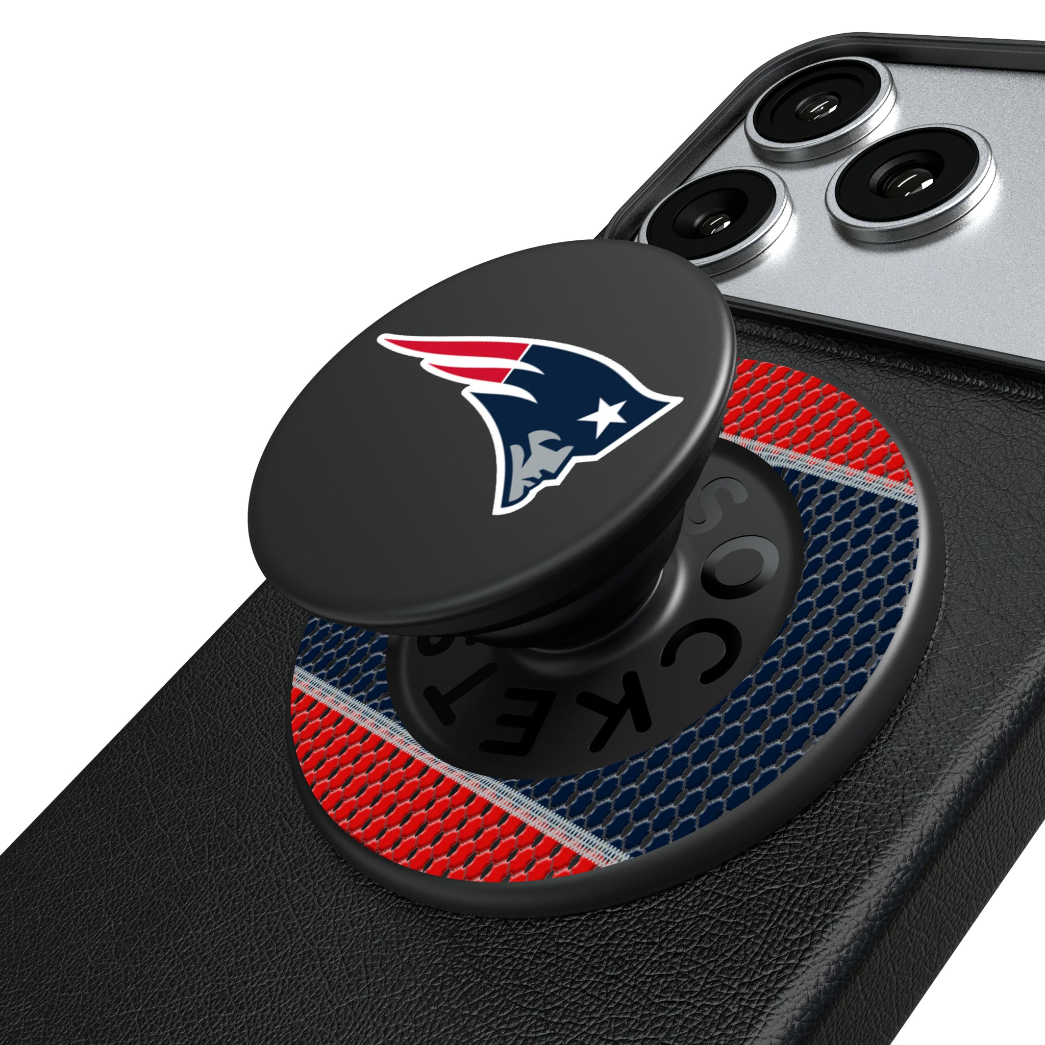 New England Patriots Mesh Popsockets Round Magnetic