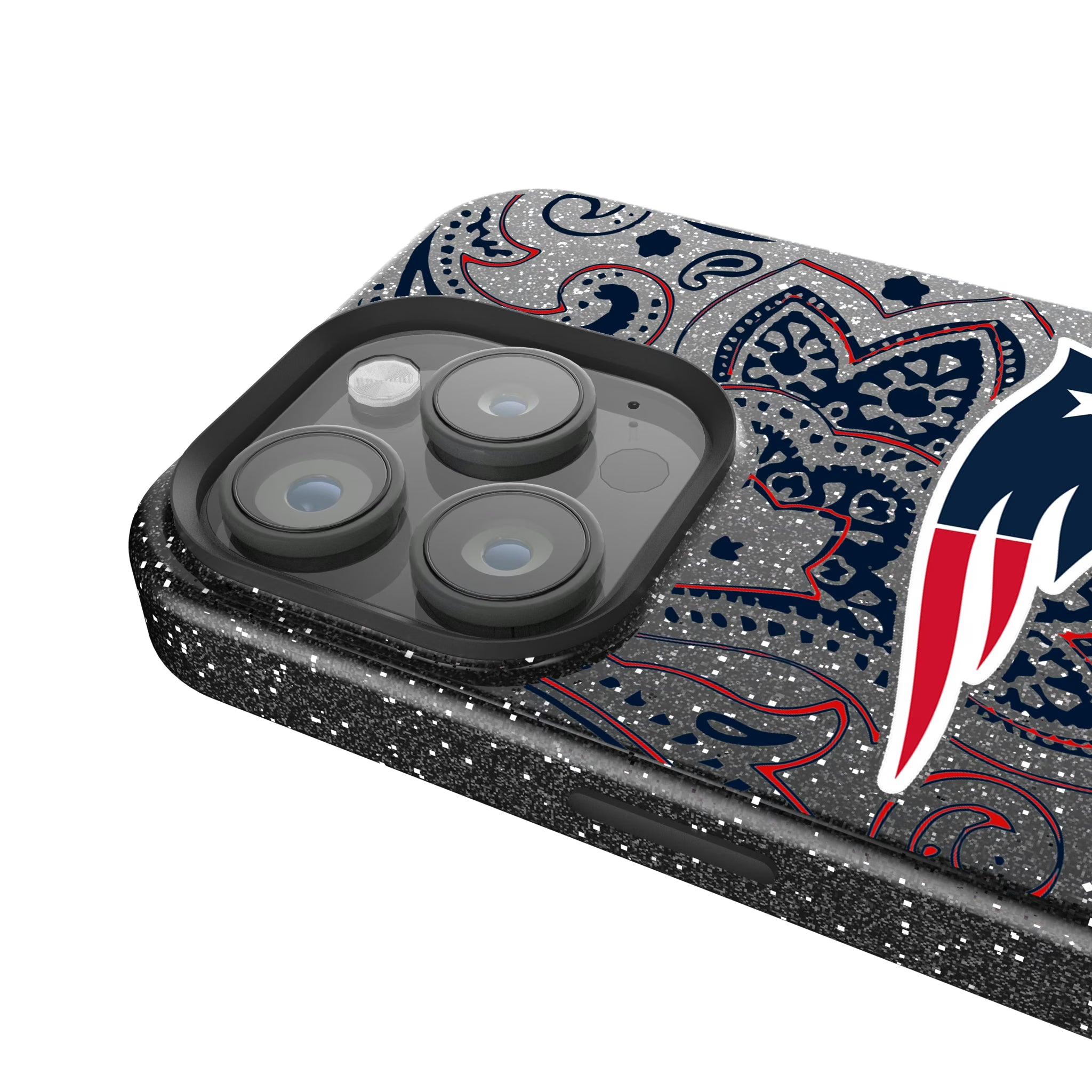 New England Patriots Paisley iPhone Bling Phone Case for Apple iPhone - Detail