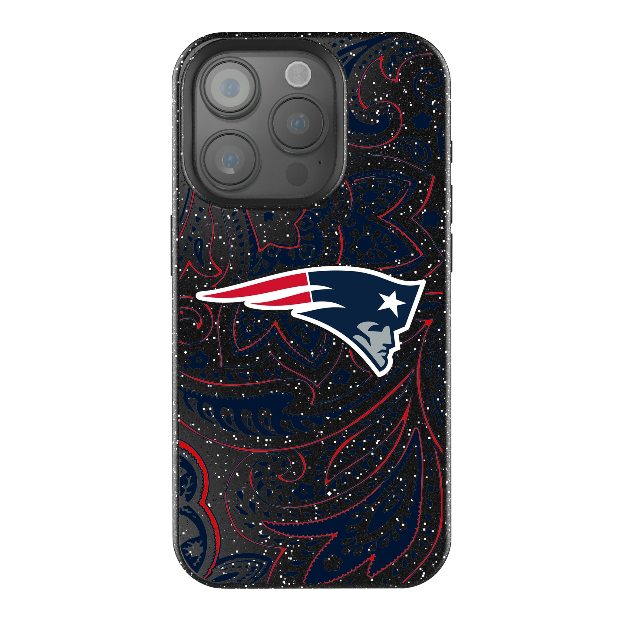 New England Patriots Paisley iPhone Bling Phone Case for Apple iPhone