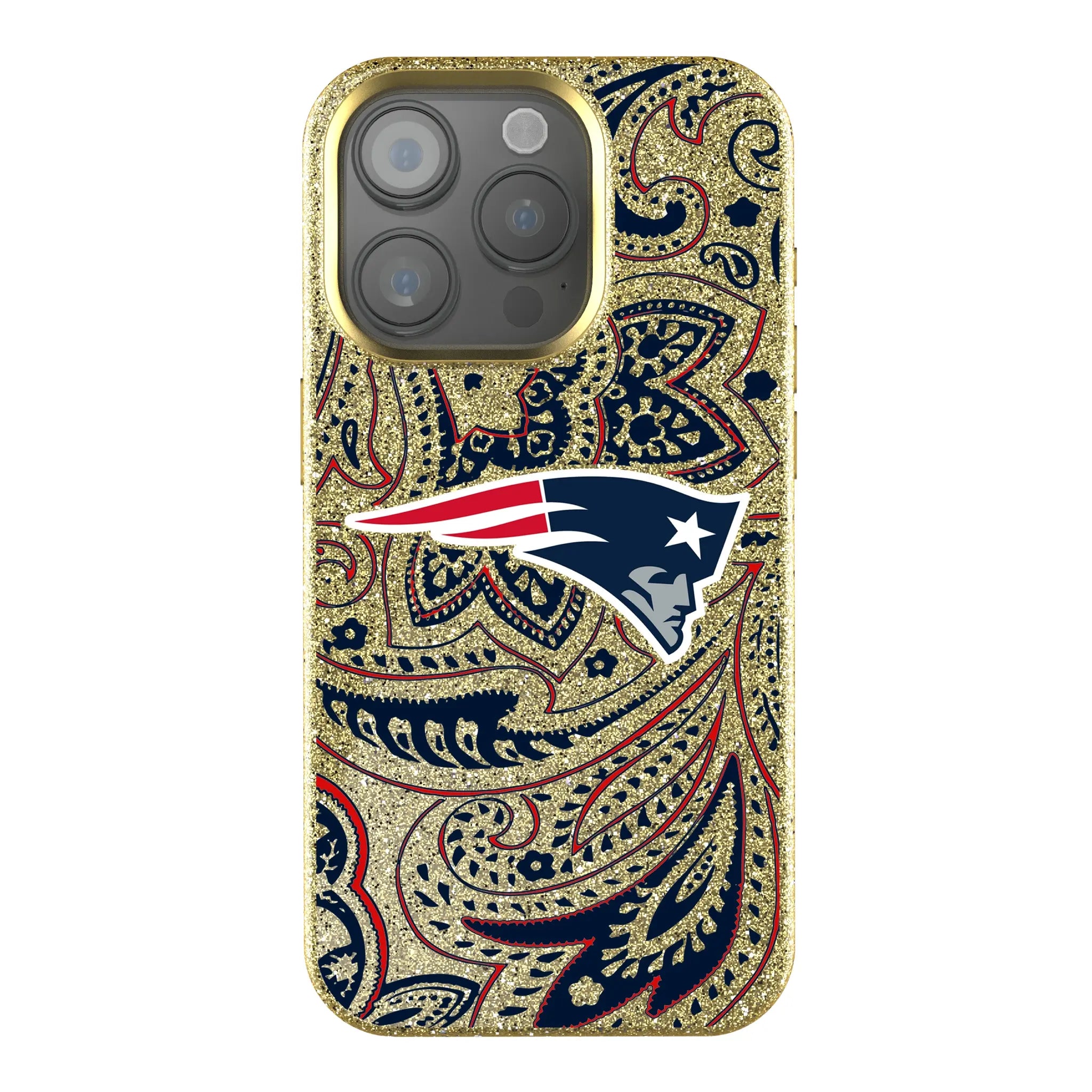 New England Patriots Paisley iPhone Bling Phone Case for Apple iPhone