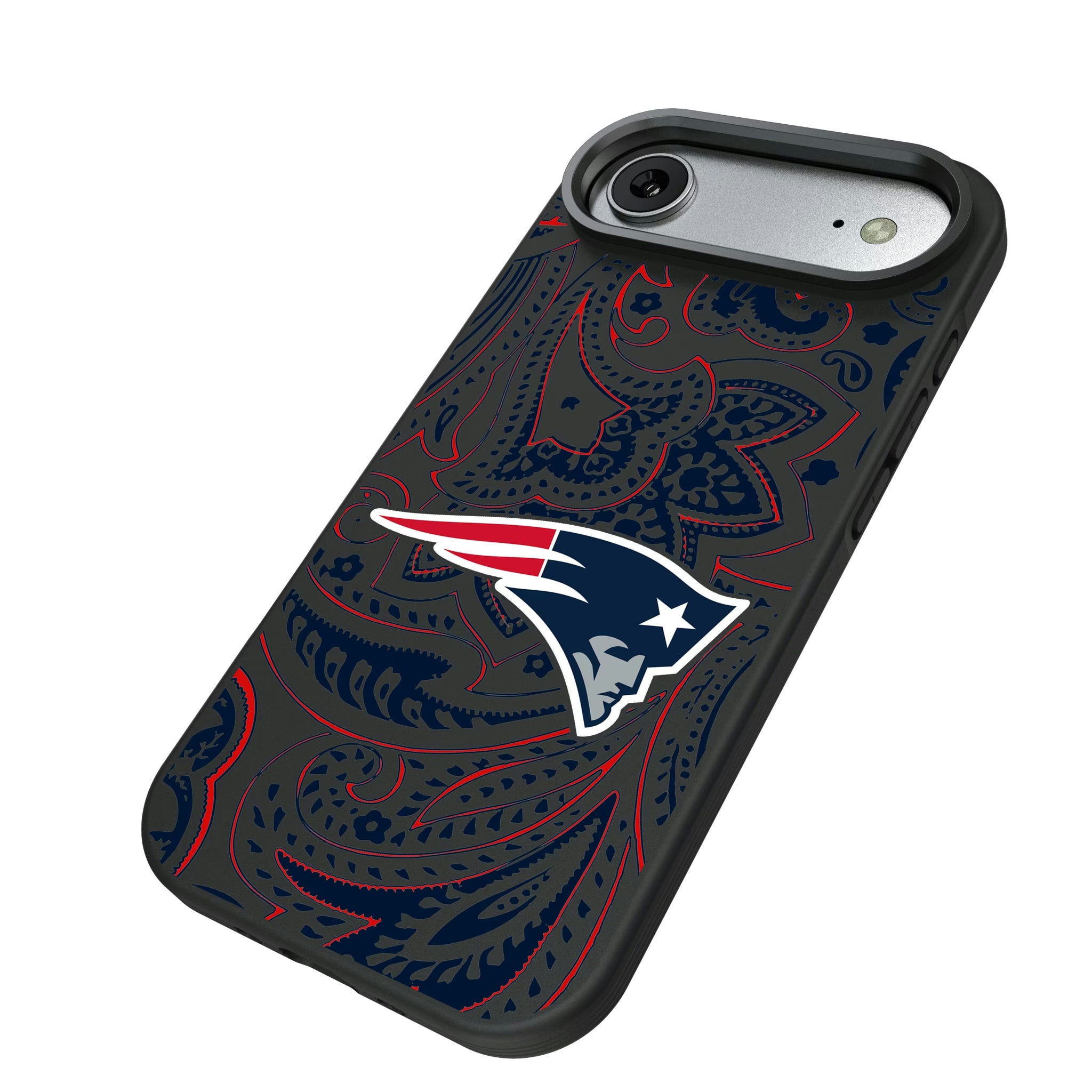 New England Patriots Paisley iPhone Bump Phone Case for Apple iPhone - Isometric View#Device_iPhone Air