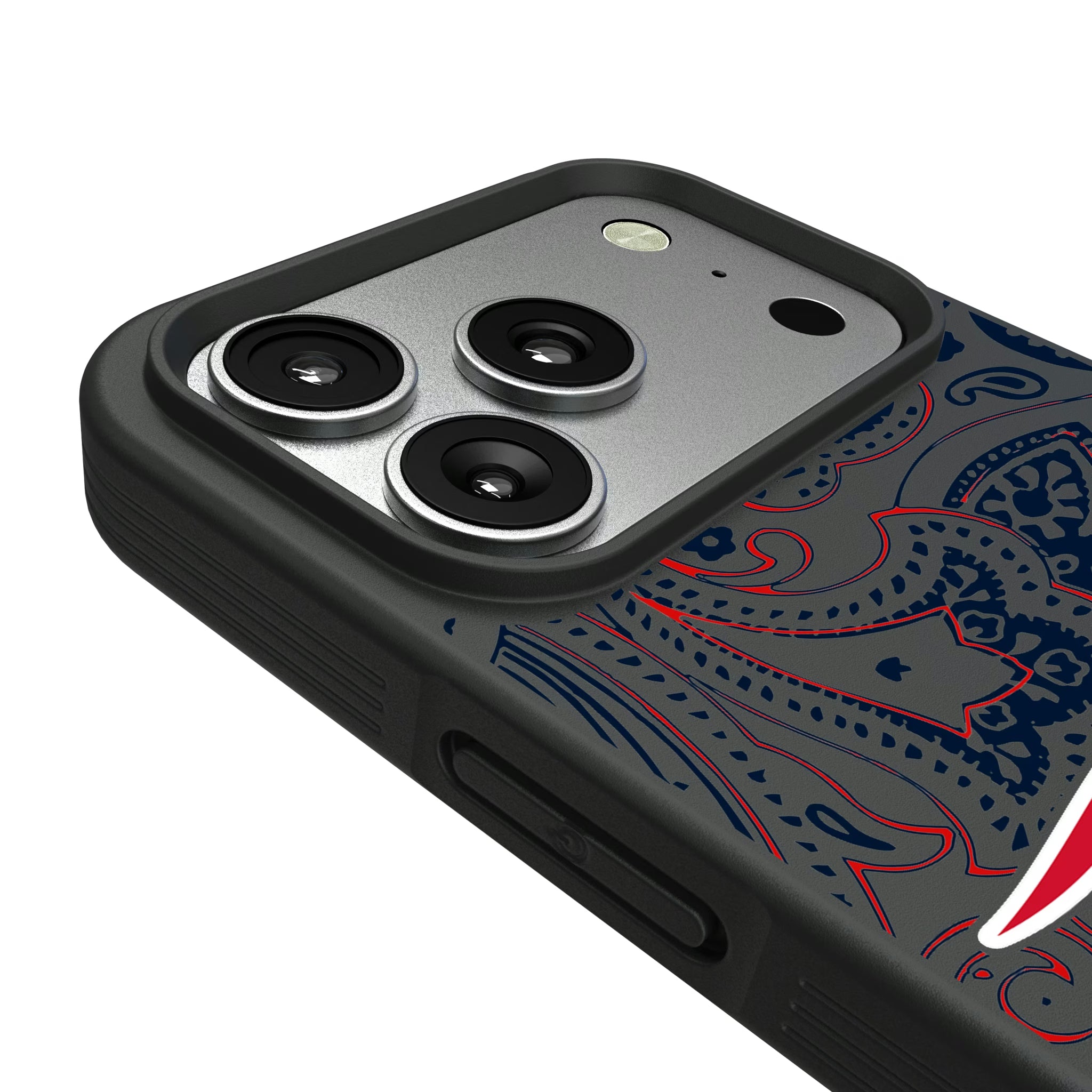 New England Patriots Paisley iPhone Bump Phone Case for Apple iPhone - Detail#Device_iPhone 17 Pro