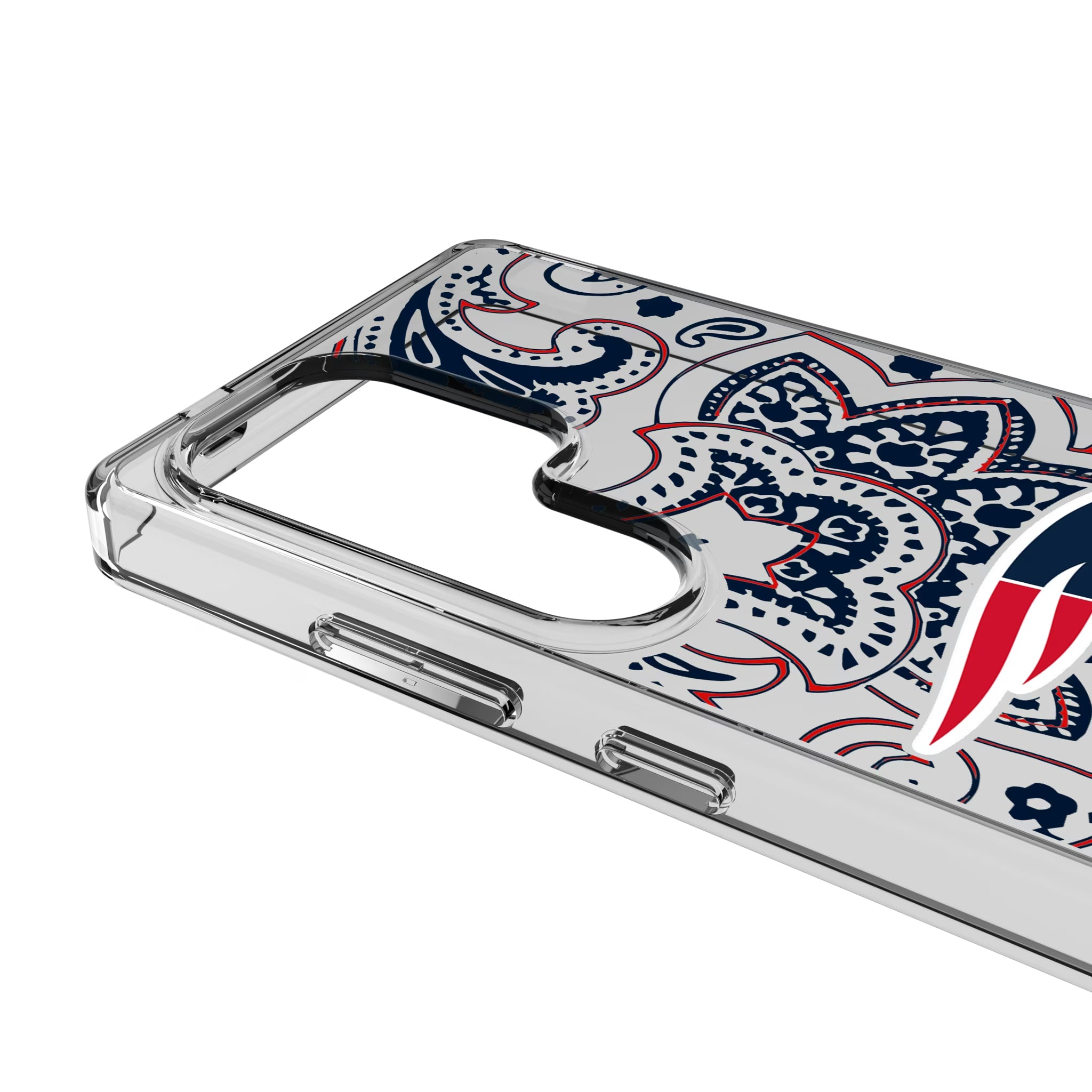New England Patriots Paisley Galaxy Clear Phone Case for Samsung Galaxy - Detail