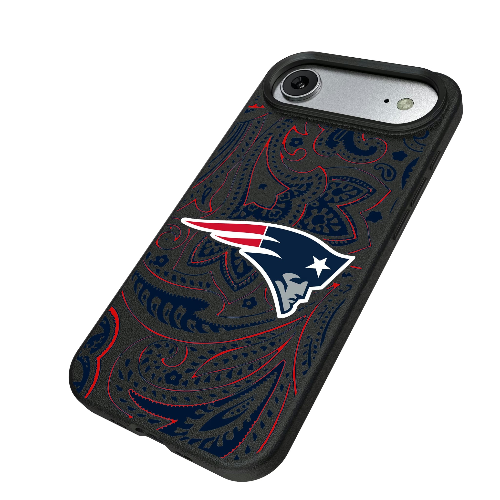 New England Patriots Paisley iPhone MagSafe Compatible Phone Case for Apple iPhone - Isometric View#Device_iPhone Air
