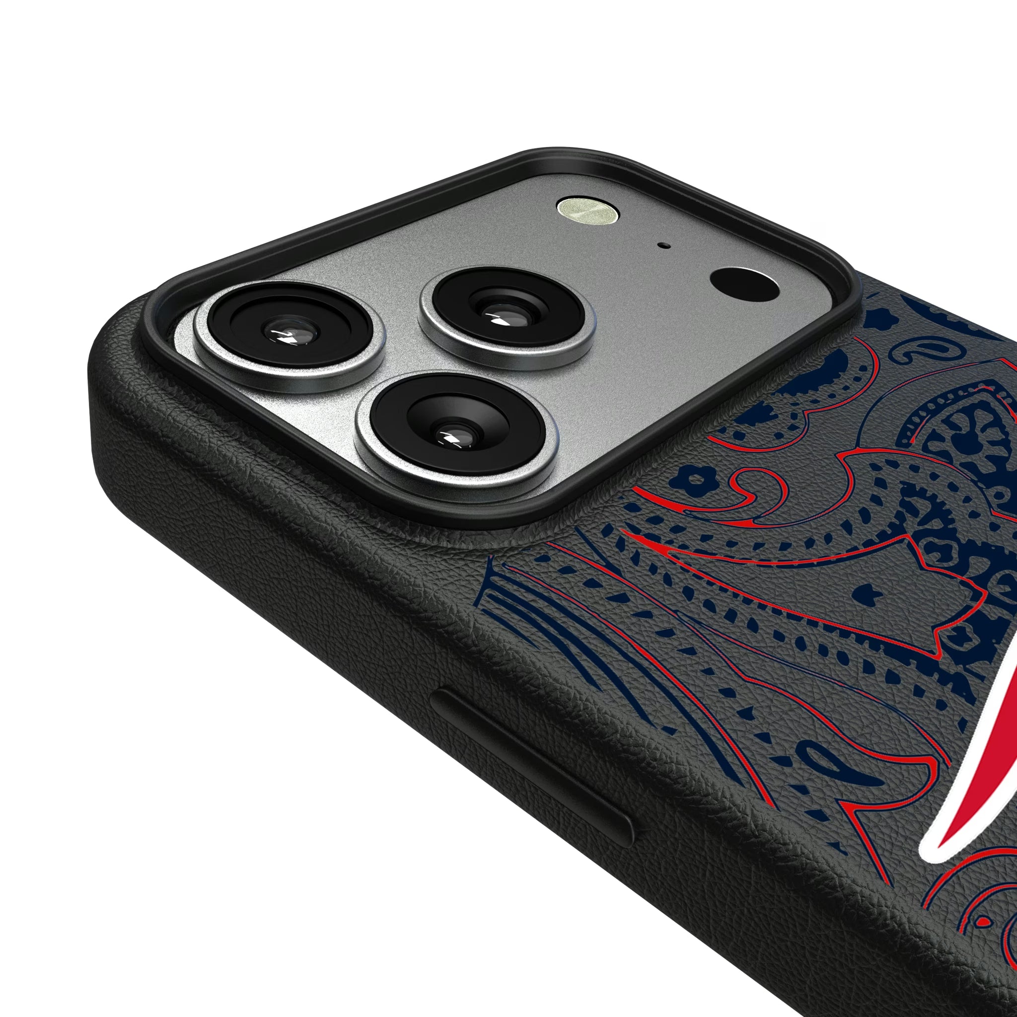 New England Patriots Paisley iPhone MagSafe Compatible Phone Case for Apple iPhone - Detail#Device_iPhone 17 Pro