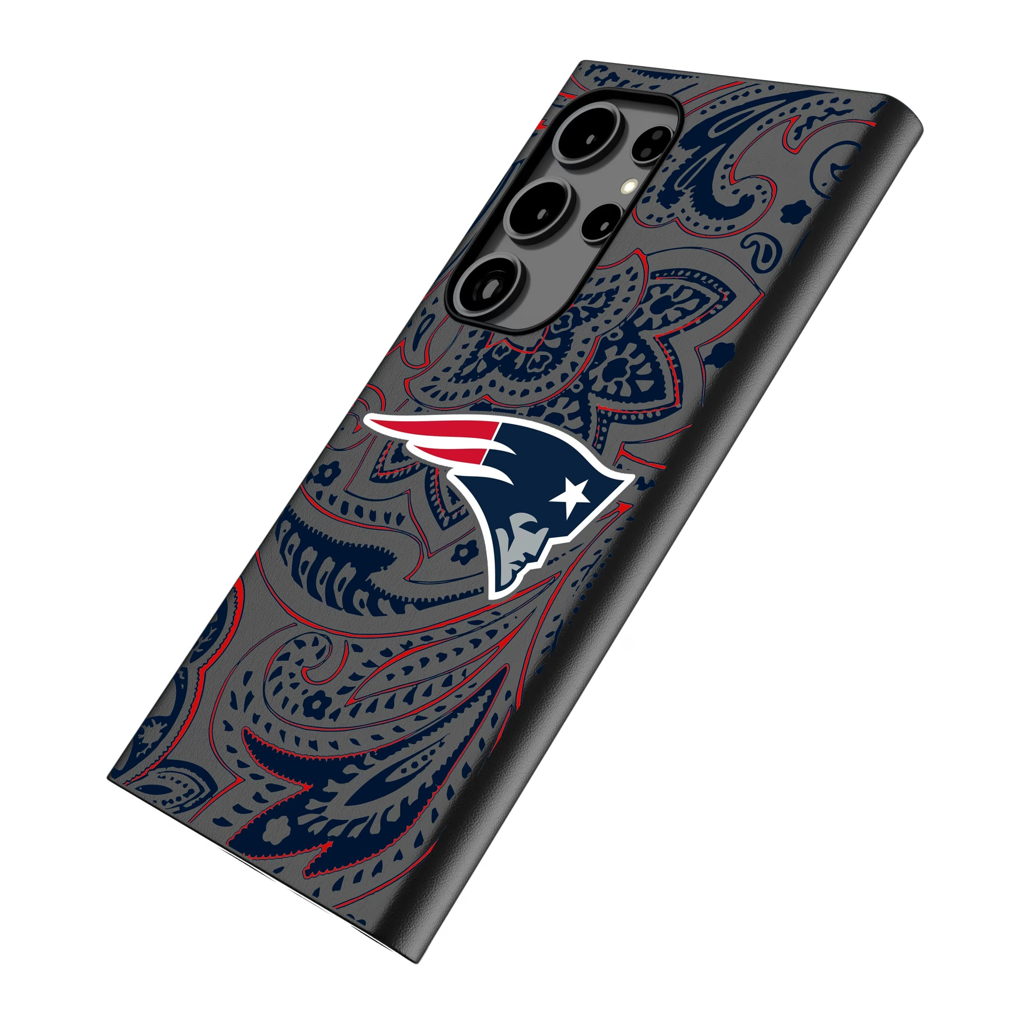 New England Patriots Paisley Galaxy MagSafe Compatible Phone Case for Samsung Galaxy - Isometric View