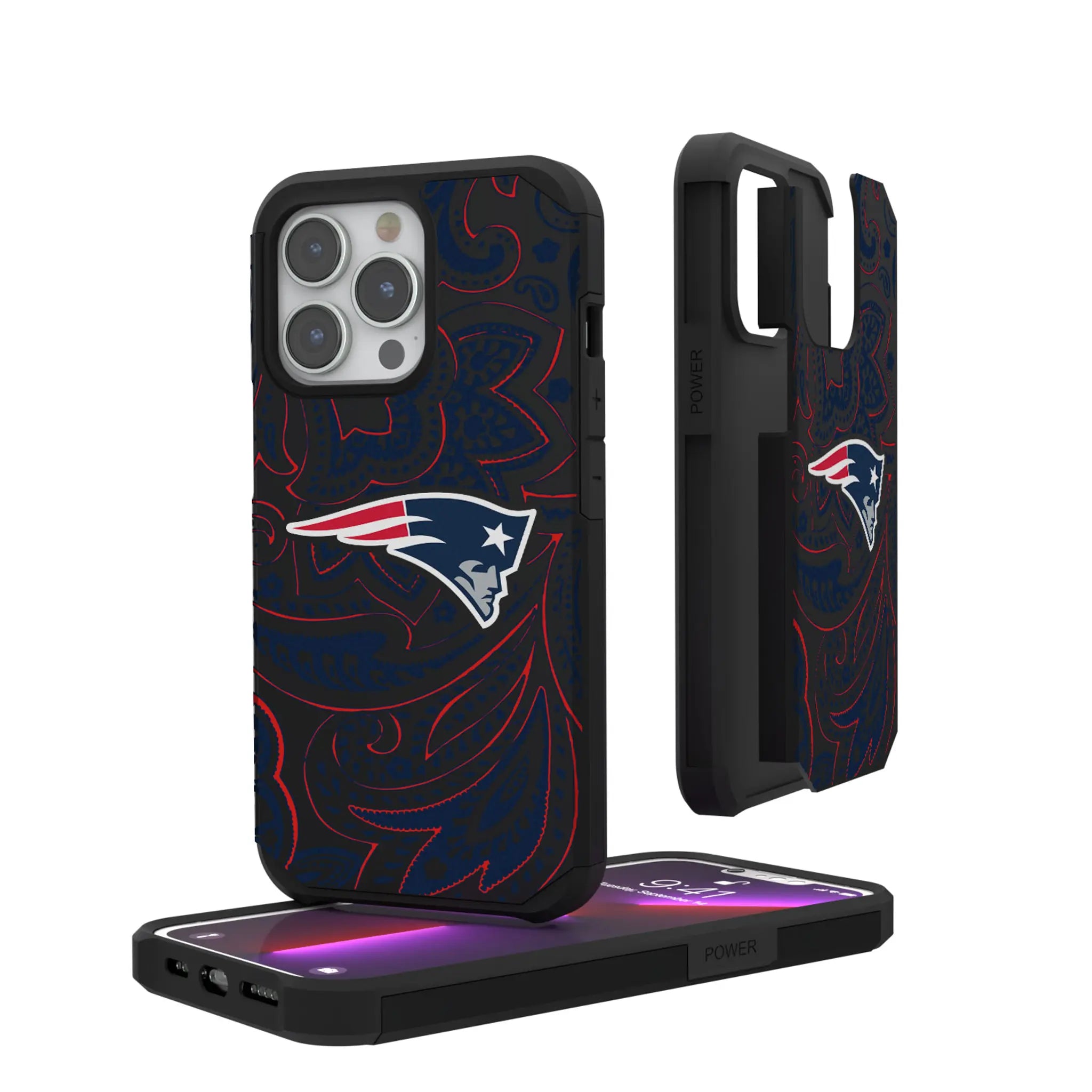 New England Patriots Paisley iPhone Rugged Phone Case for Apple iPhone
