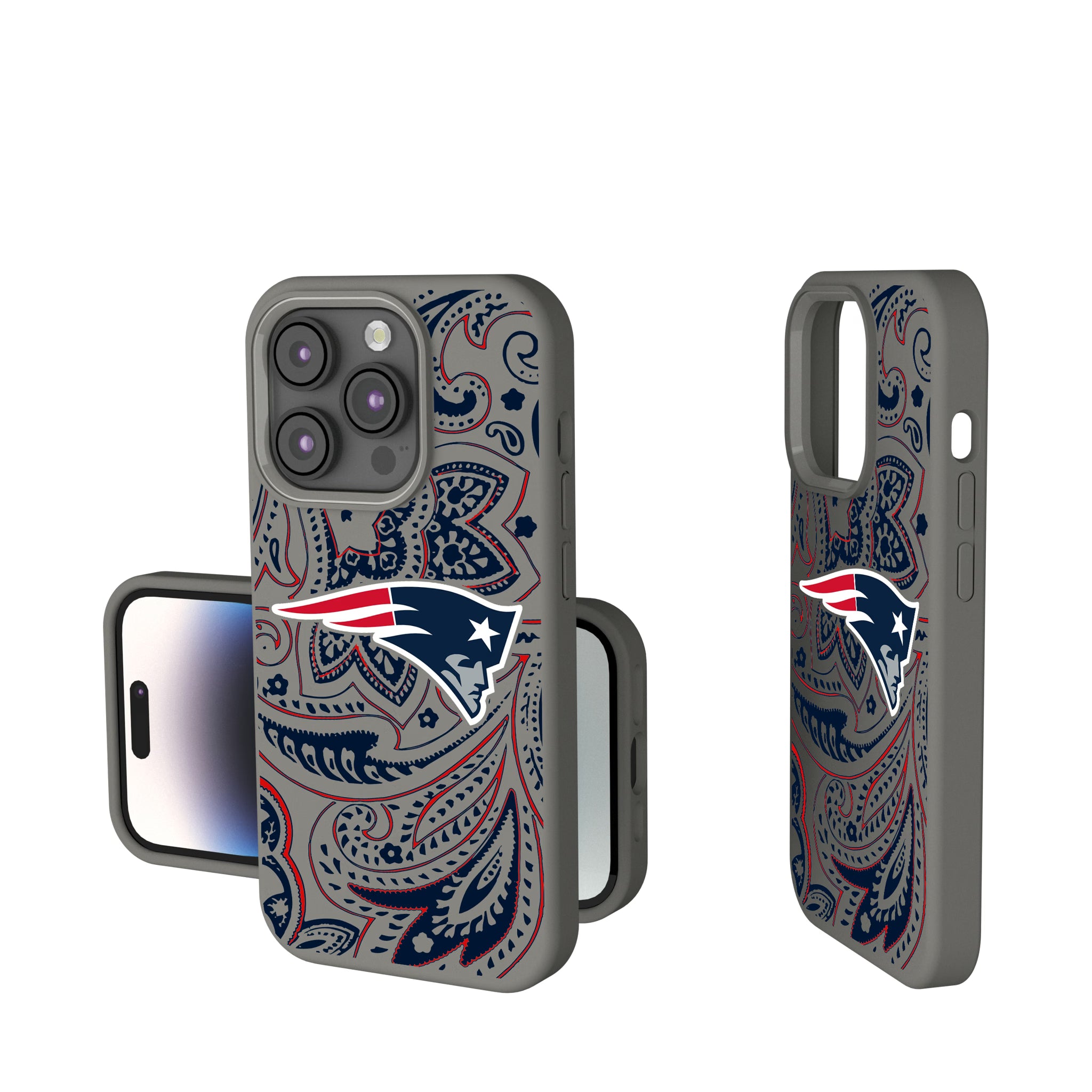 New England Patriots Paisley iPhone Soft Touch Phone Case for Apple iPhone