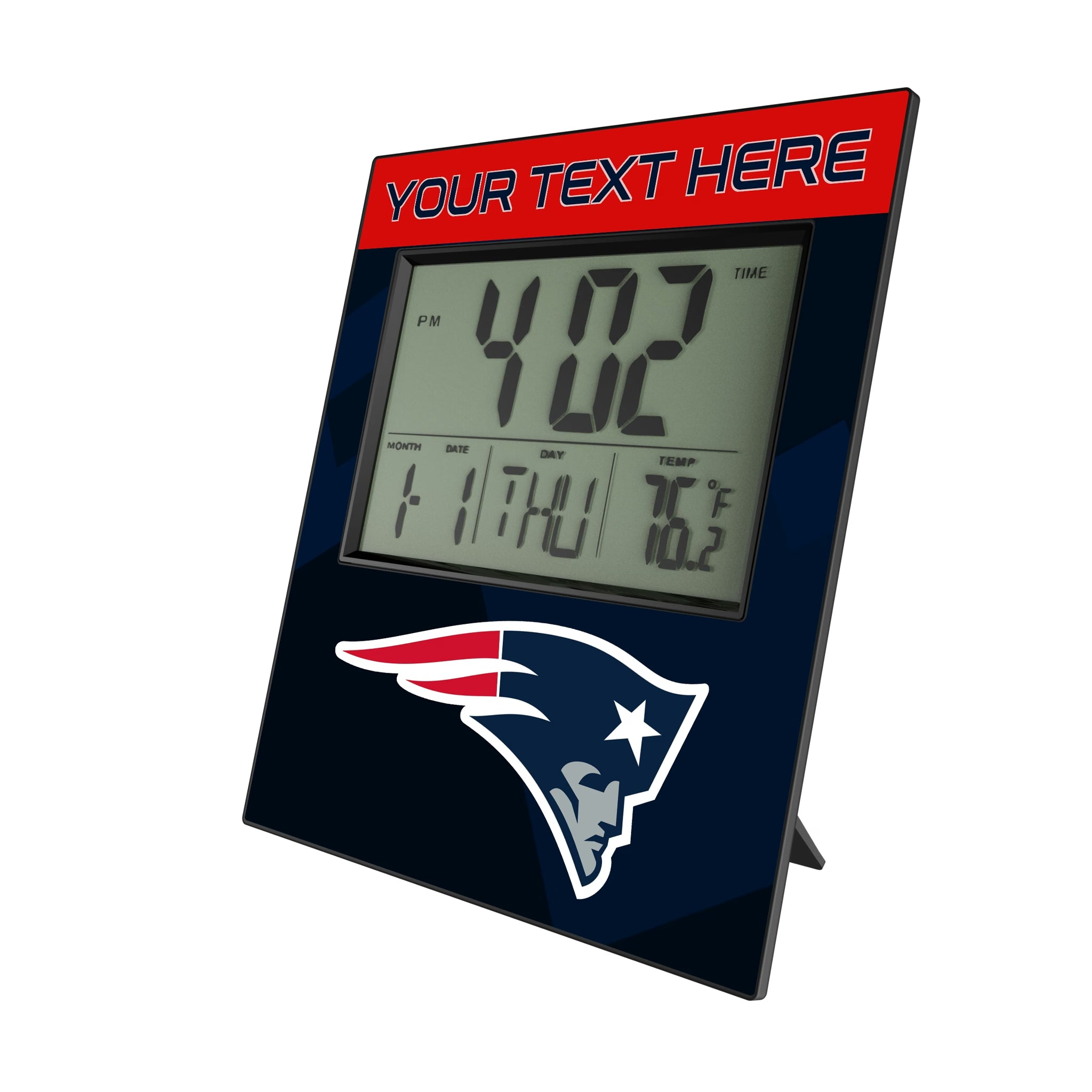 New England Patriots Personalized Color Block Wall Clock