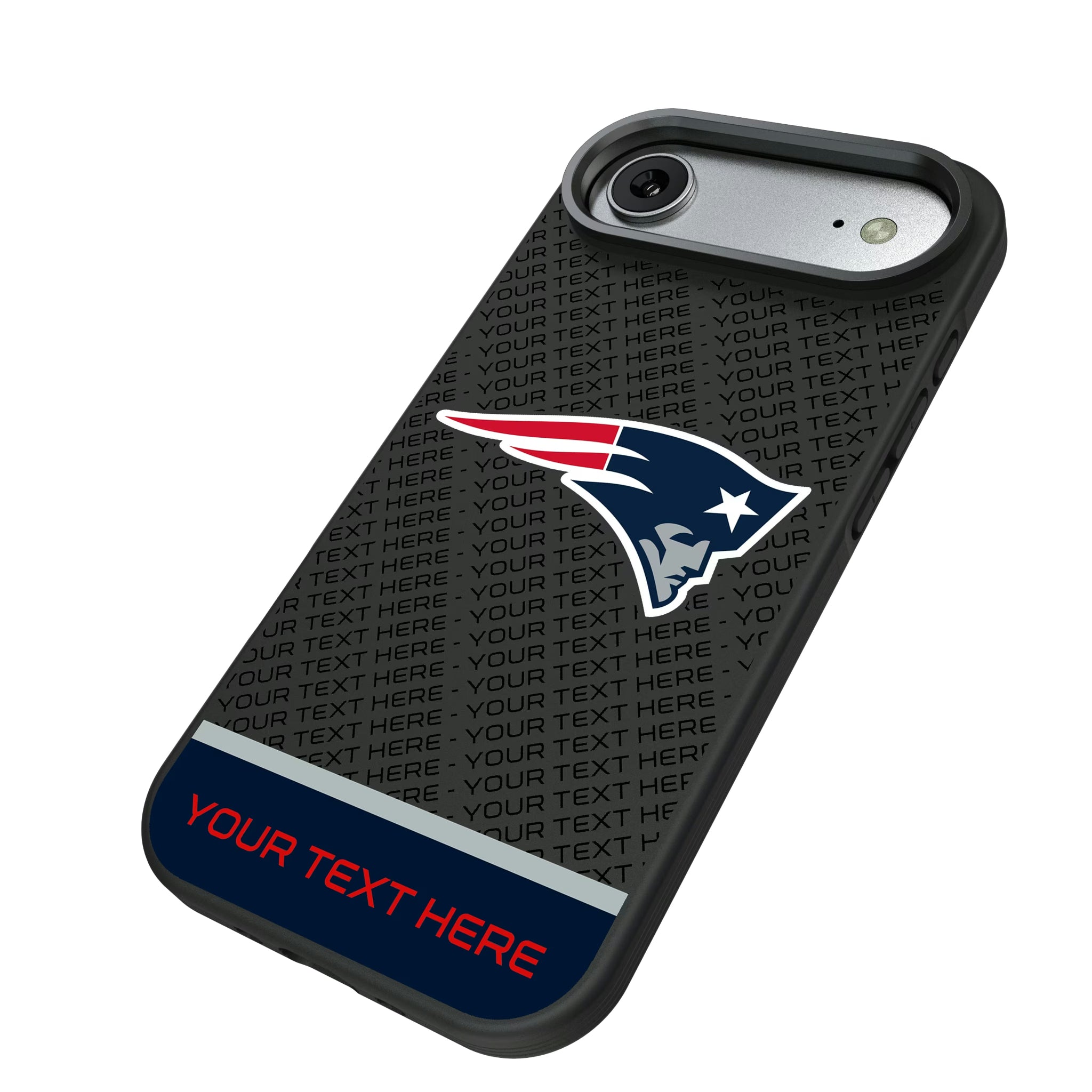 New England Patriots Personalized EndZone Plus iPhone Bump Phone Case for Apple iPhone - Isometric View#Device_iPhone Air