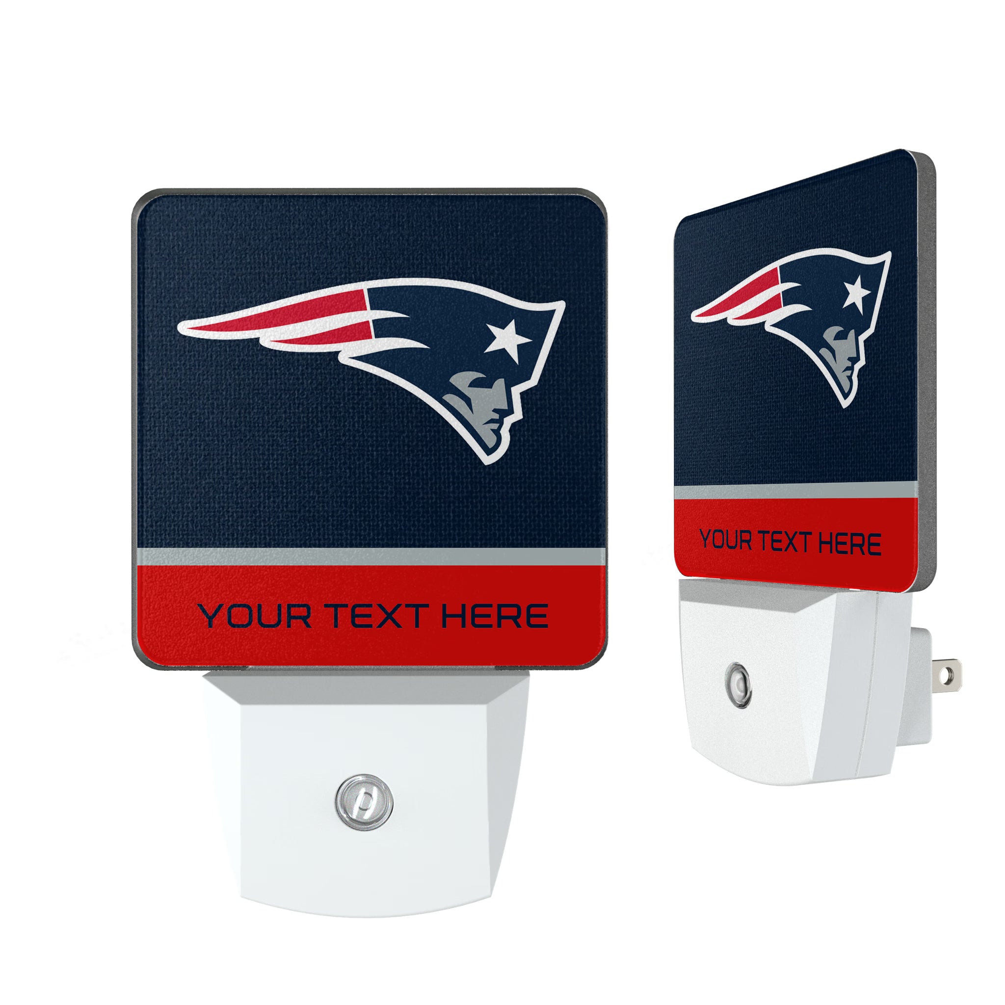 New England Patriots Personalized Endzone Solid Night Light 2-Pack