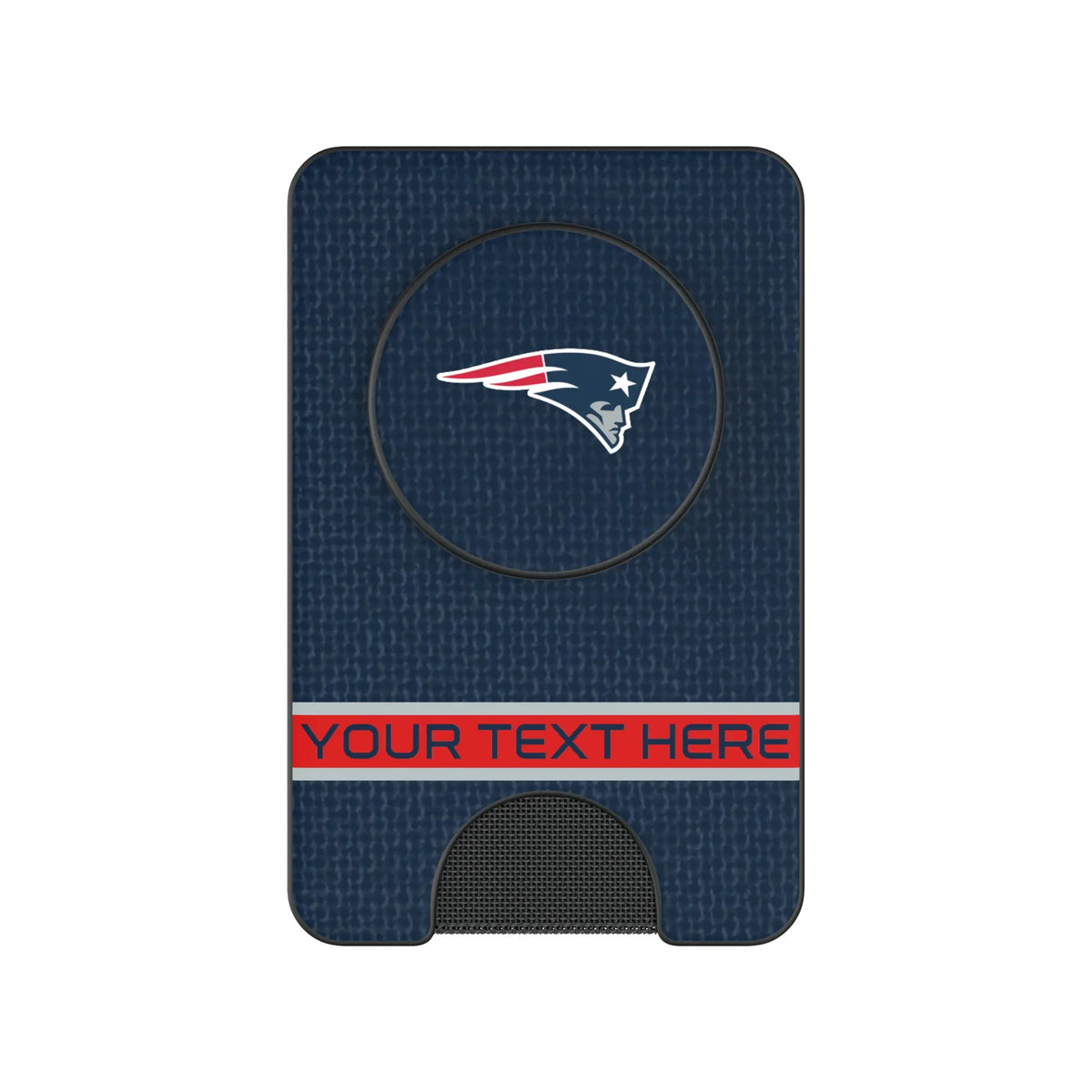 New England Patriots Personalized Endzone Solid Popsockets Wallet Magnetic